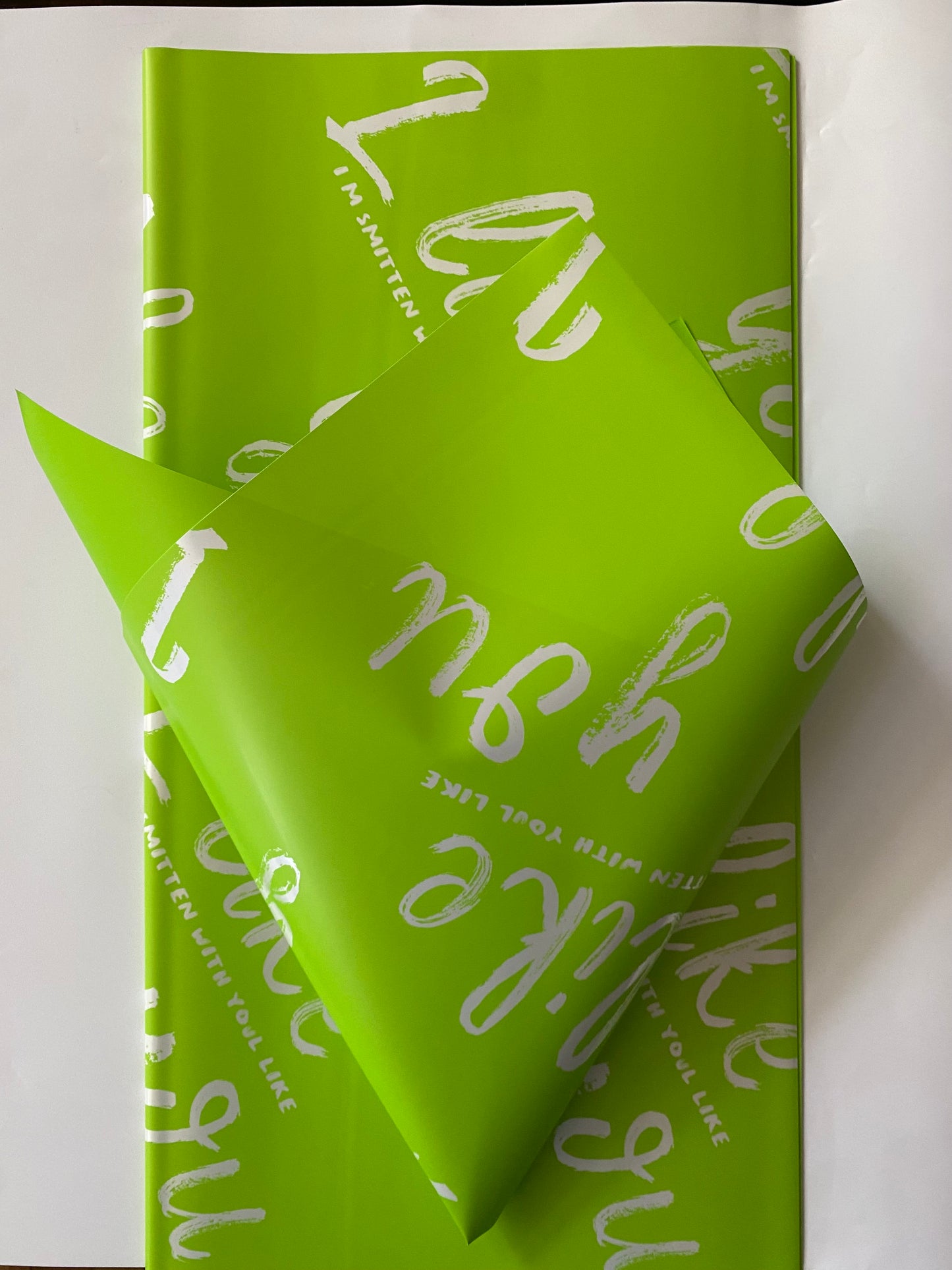 Green “I like you” Wrapping Paper