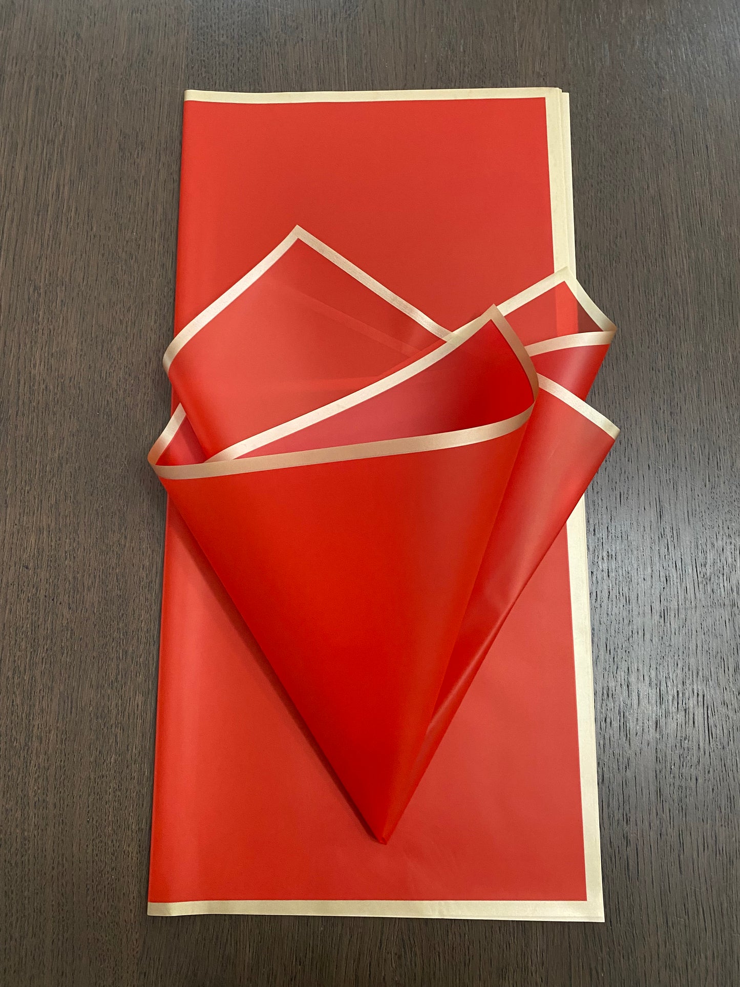 Red Gold Border Wrapping Paper
