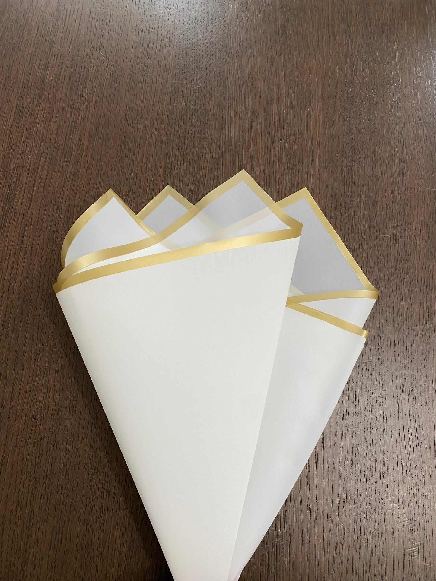White Gold Border Wrapping Paper