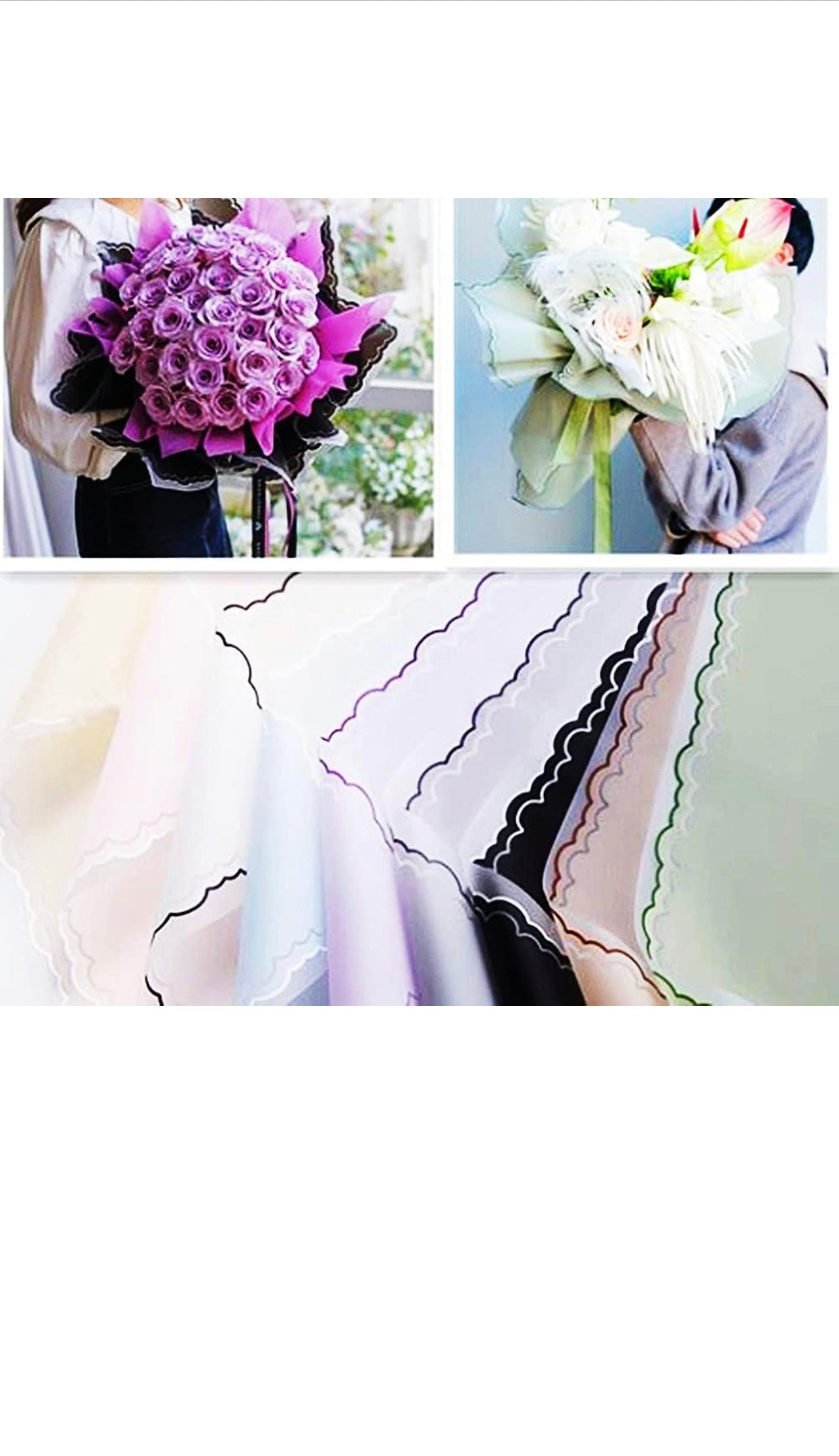 Pink Lace Flower Wrapping Paper #06