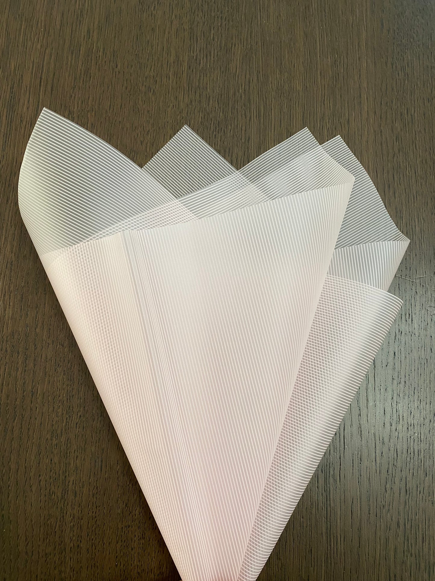 Pink Frosted Striped Wrapping Paper