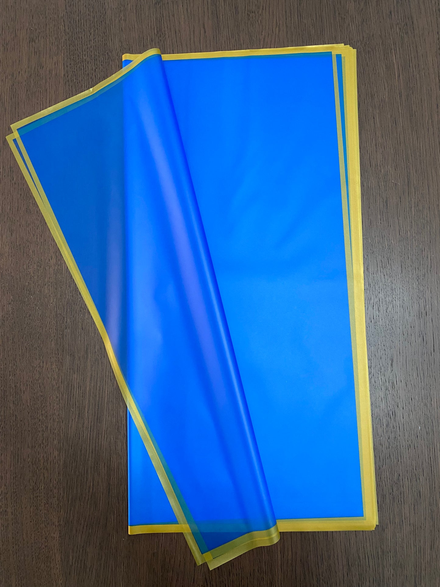 Royal Blue Gold Border Wrapping Paper