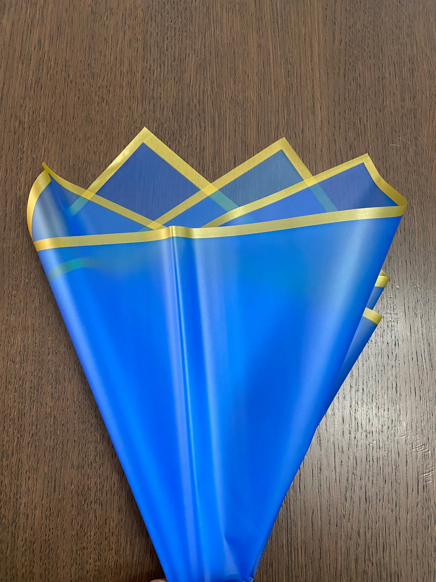 Royal Blue Gold Border Wrapping Paper