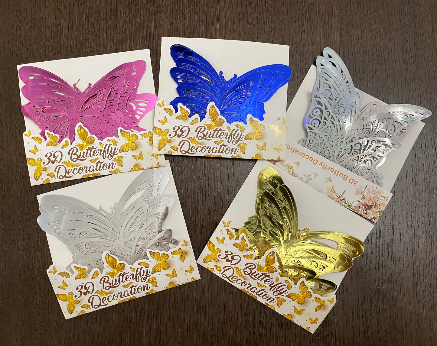 AB Silver 3D Butterfly Decoration