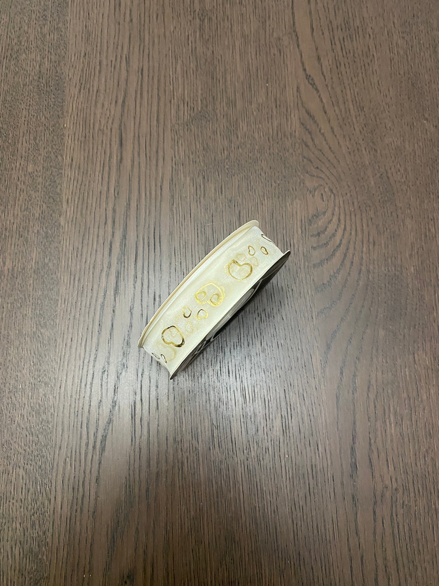 Heart Print Organza Ribbon