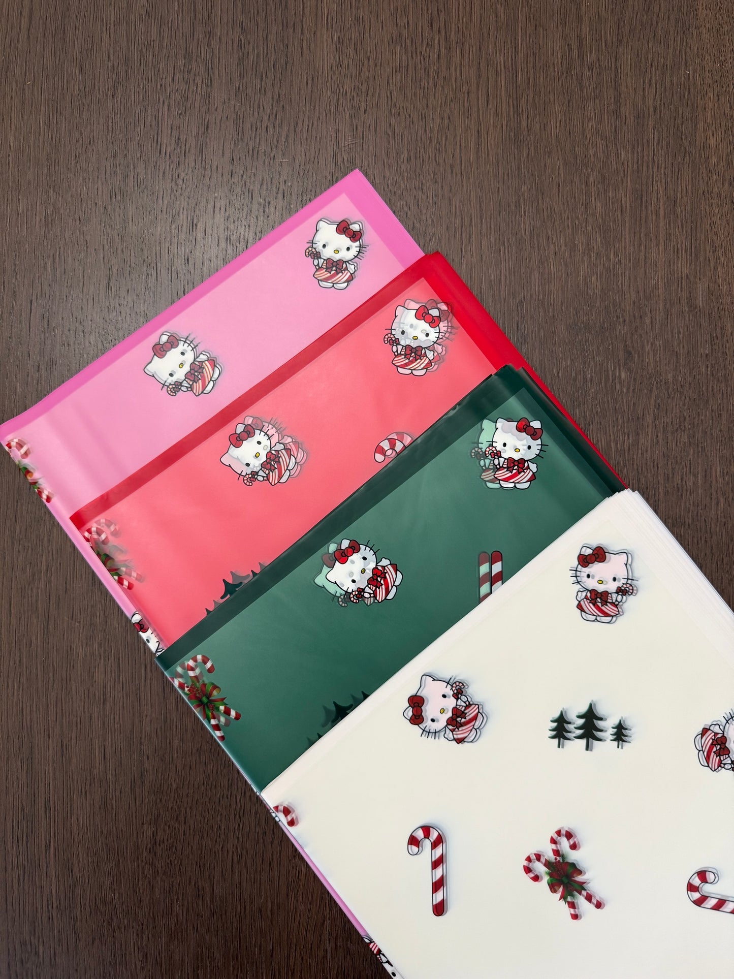 Pink Christmas Cute Cat Wrapping paper