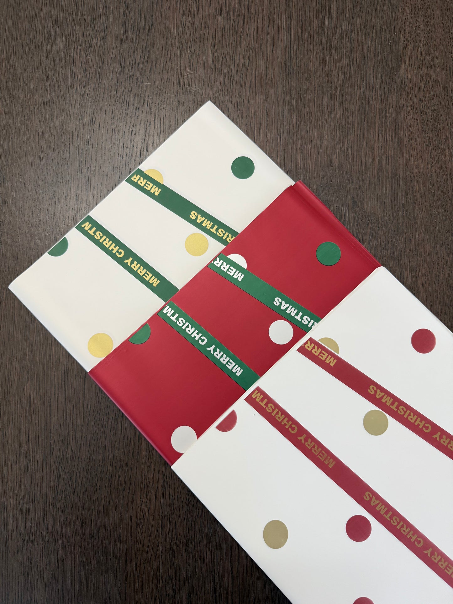 White/Green Christmas Wrapping Paper