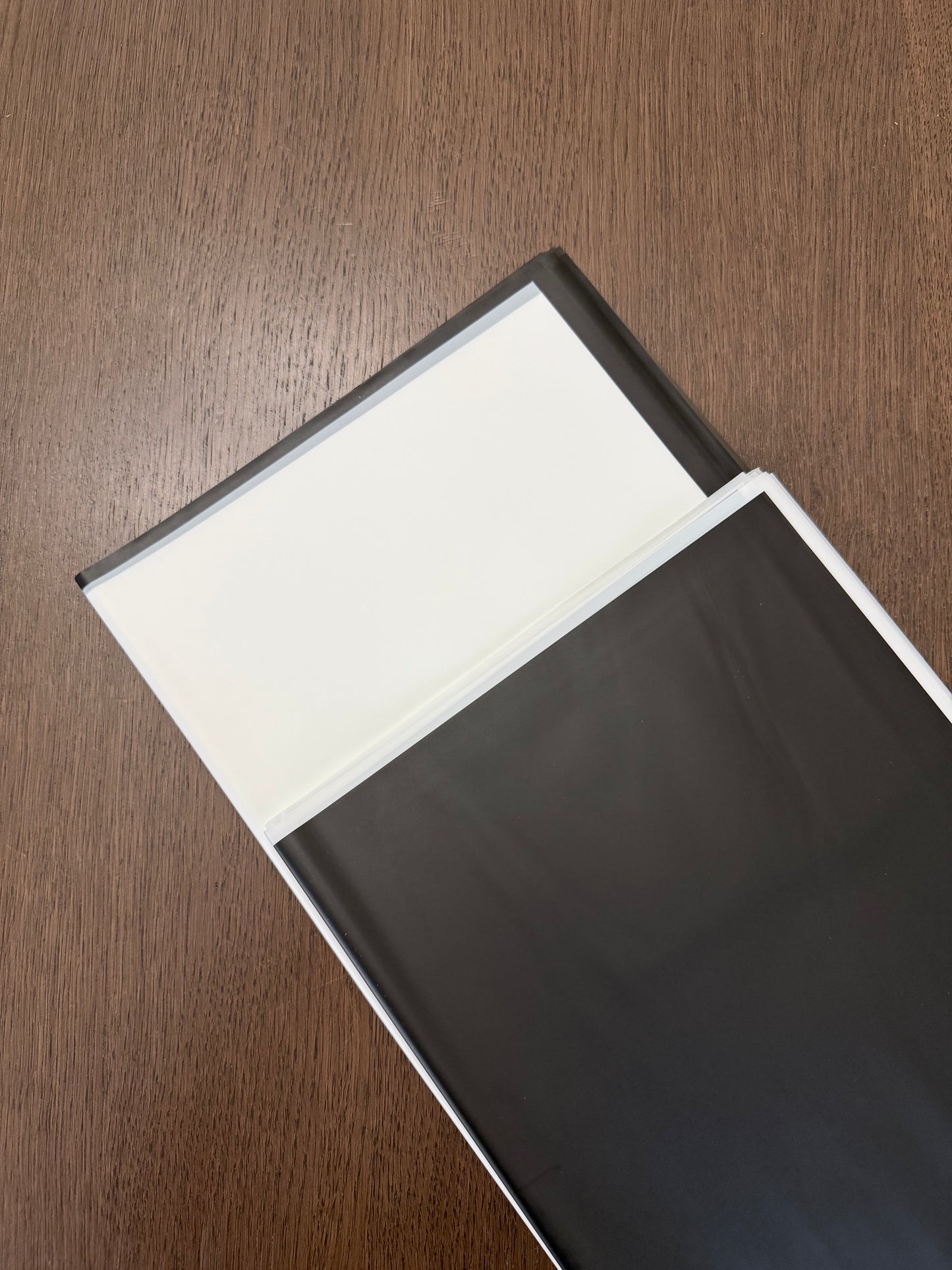 P.GDM-B- Semi Transparent White/Black Border Wrapping paper