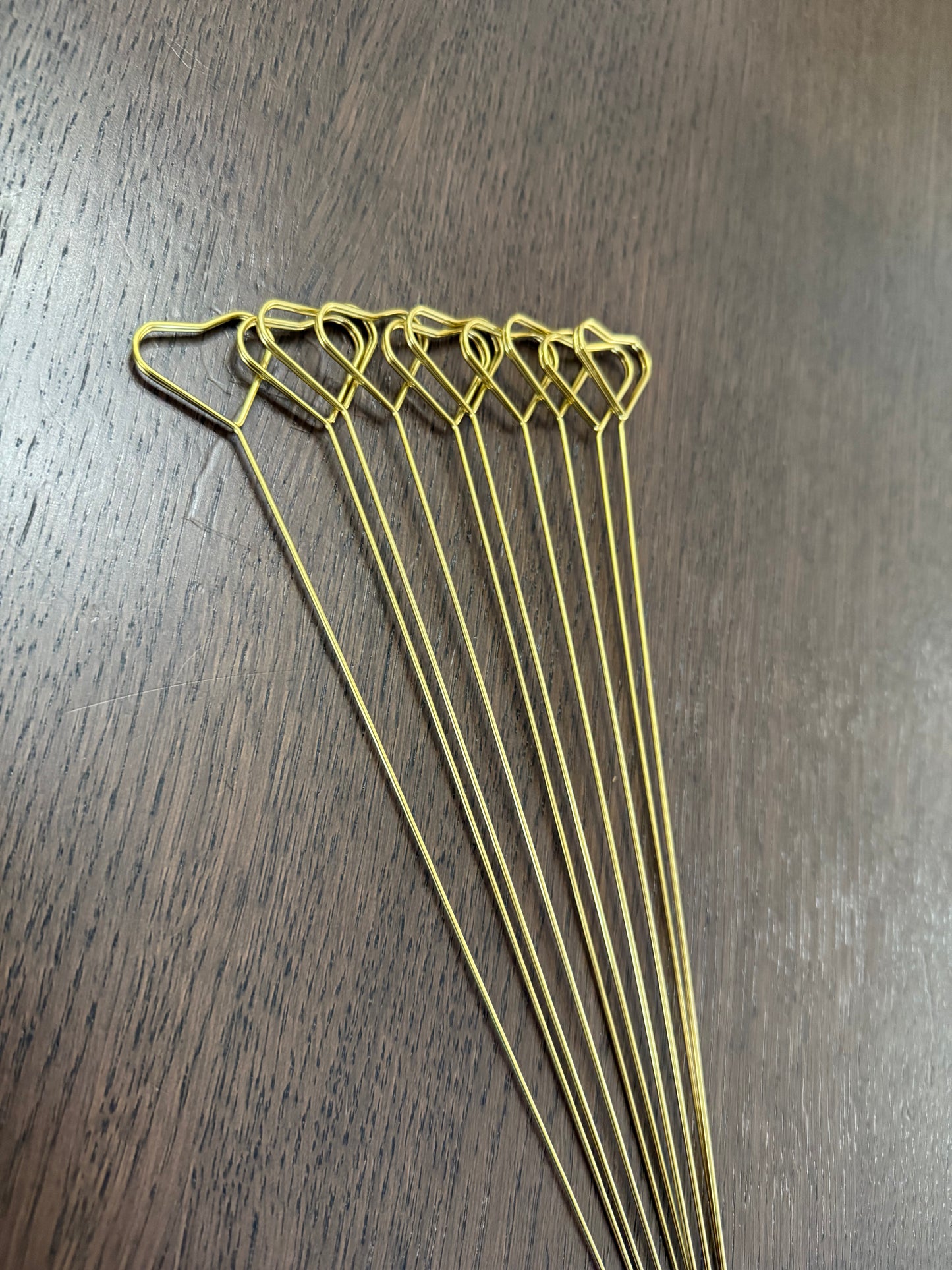 13" long Metal Heart Card Holder