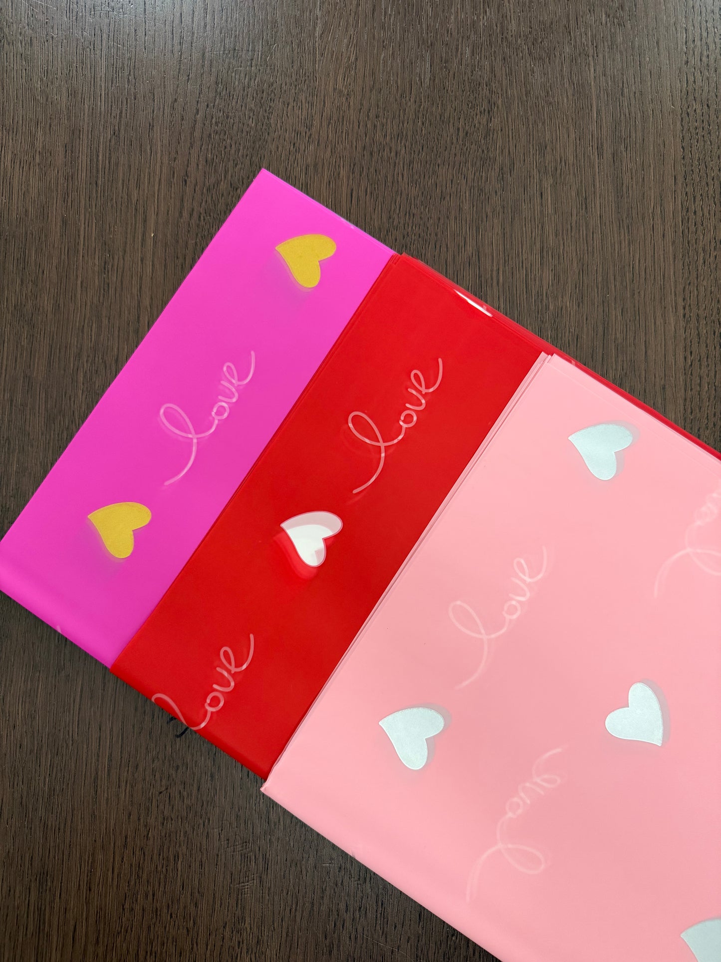 P.XL001 Pink -LOVE- Semi-Transparent Wrapping
