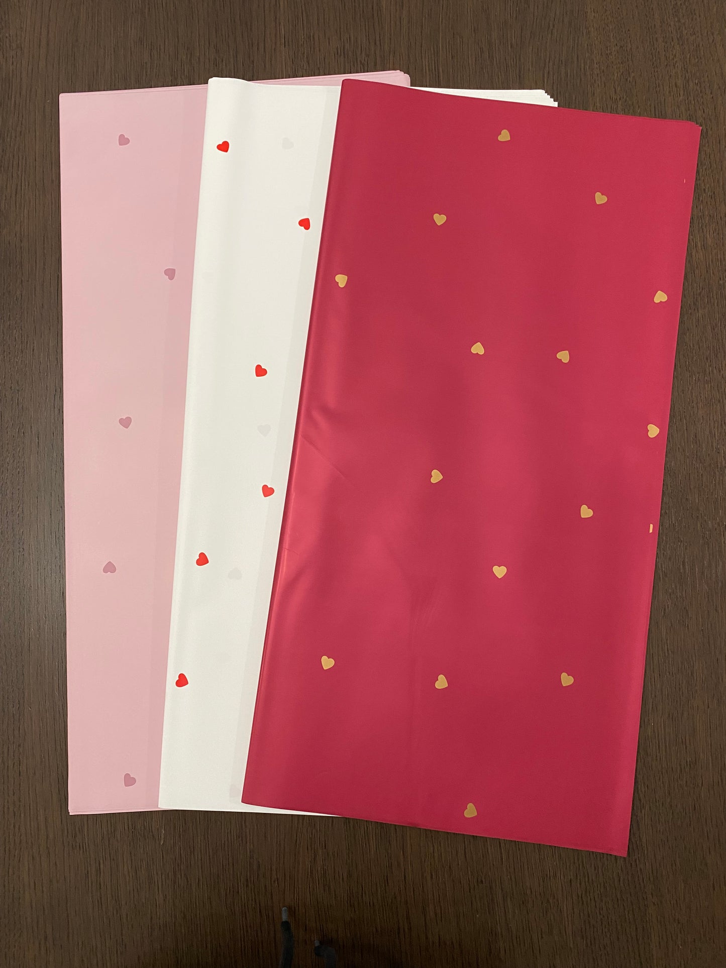 Mini Heart Print Solid Wrapping Paper