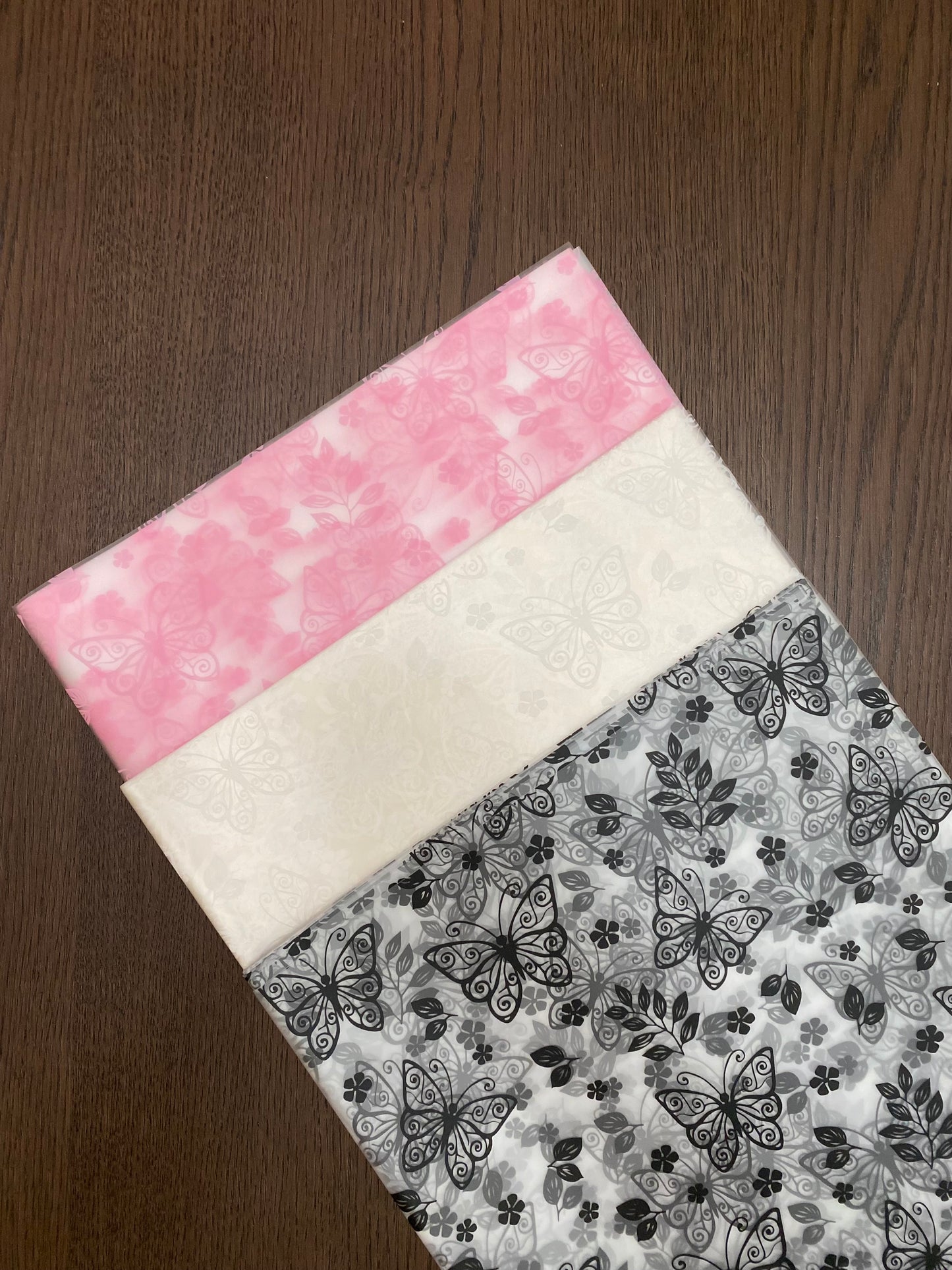 Pink Butterfly Printed Wrapping Paper
