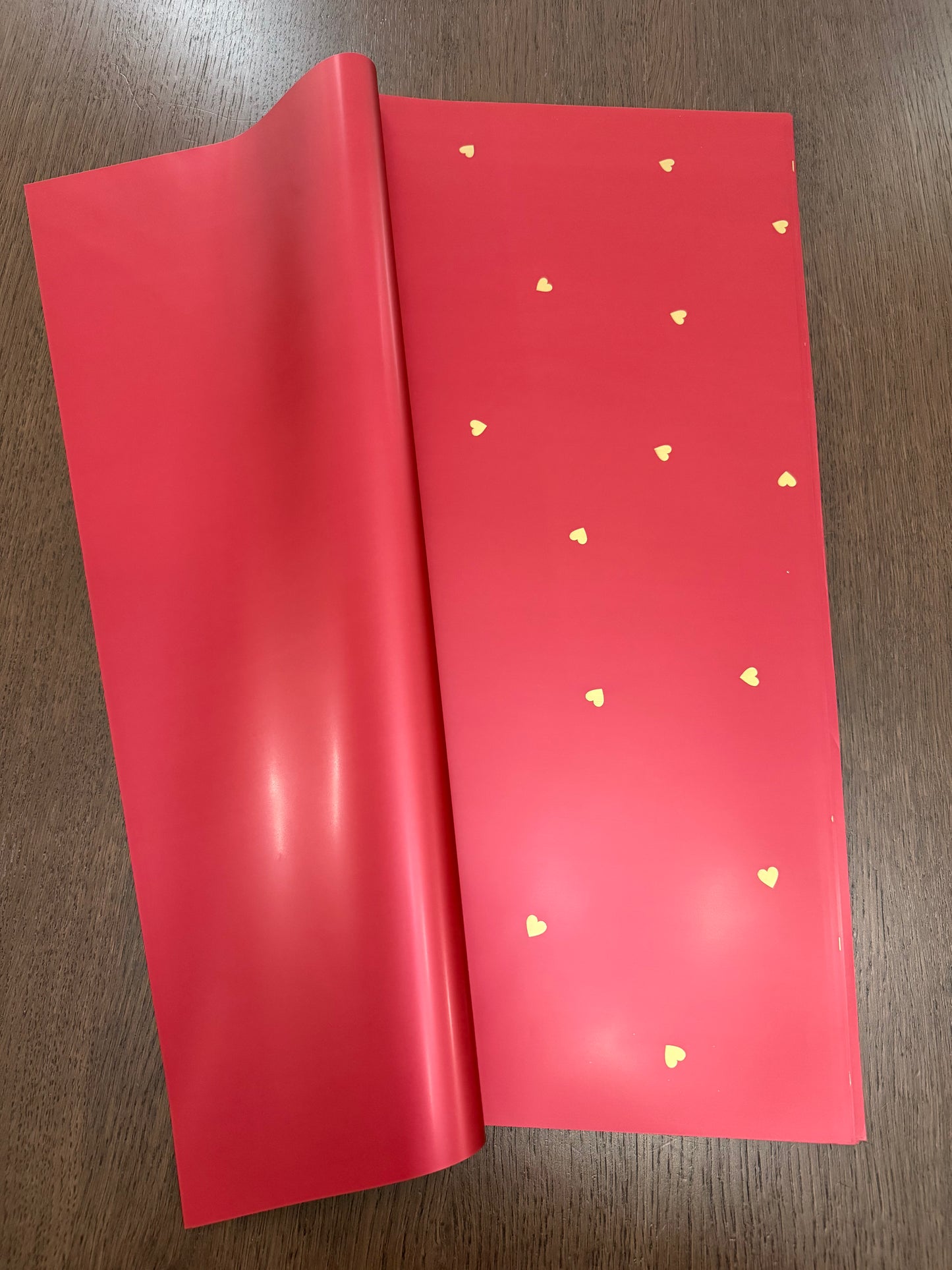 P.XXY-015 Red/Gold Mini Heart Printed Wrapping Paper