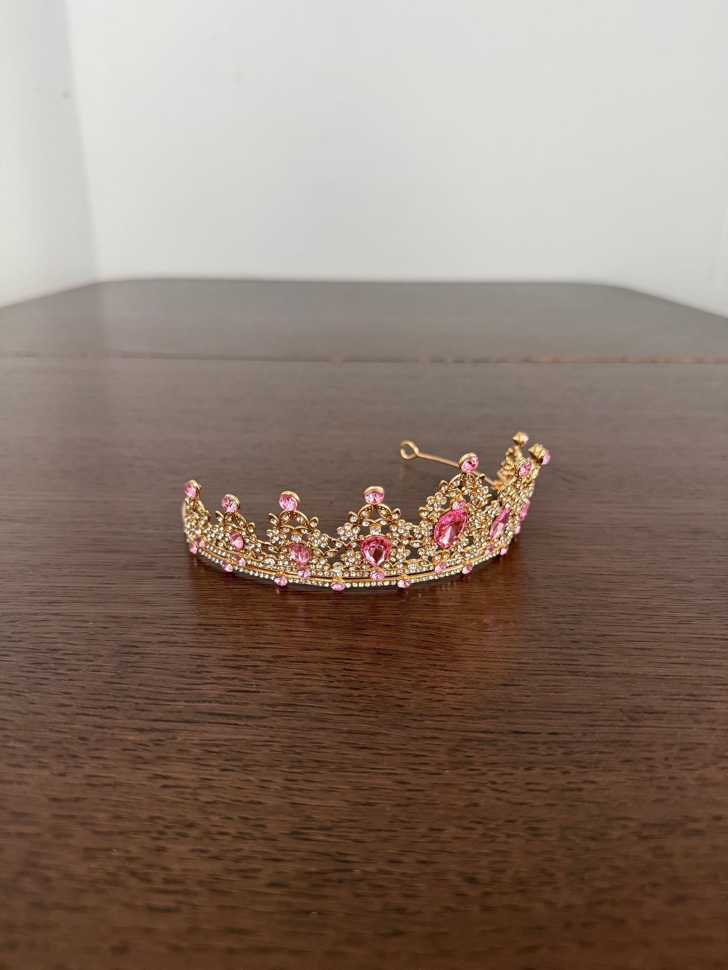 Pink/Gold Rhinestone Tiara