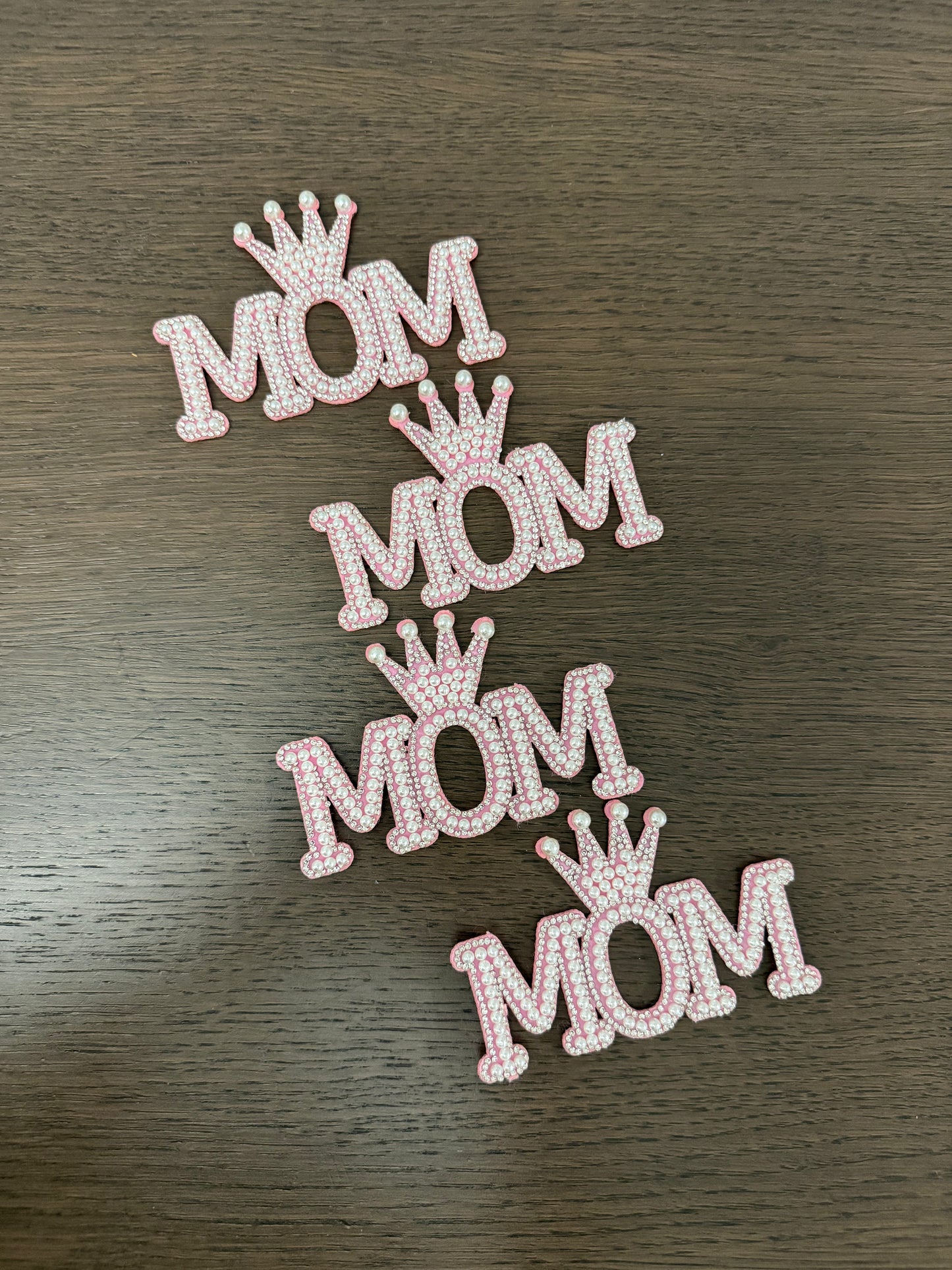 4pack Pink -MOM- Pearl Decoration