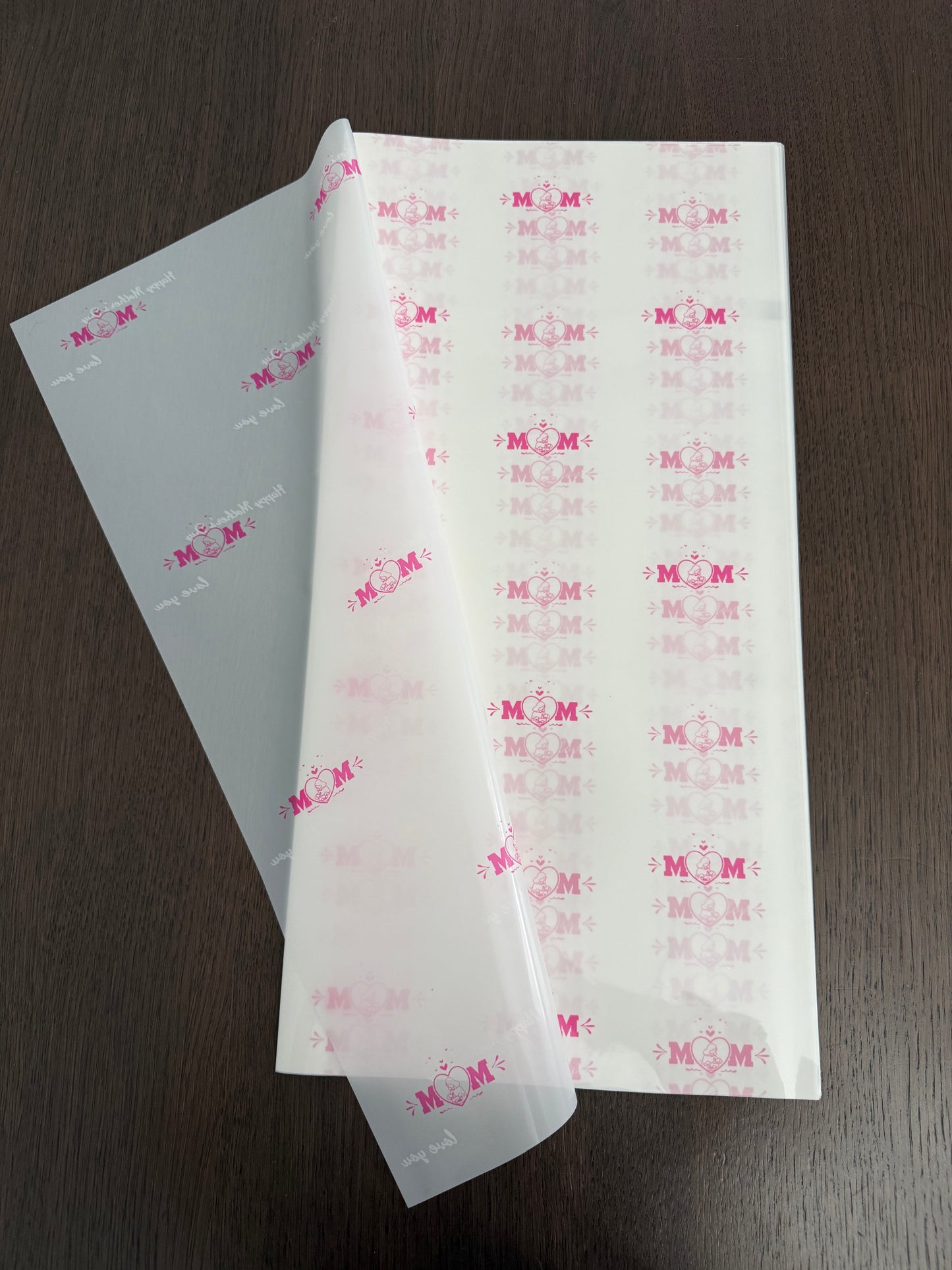 P.MQJKL White -MOM- Semitransparent Wrapping Paper
