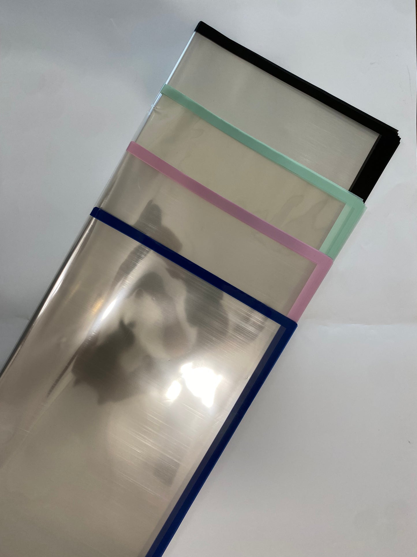 clear wrapping with black border