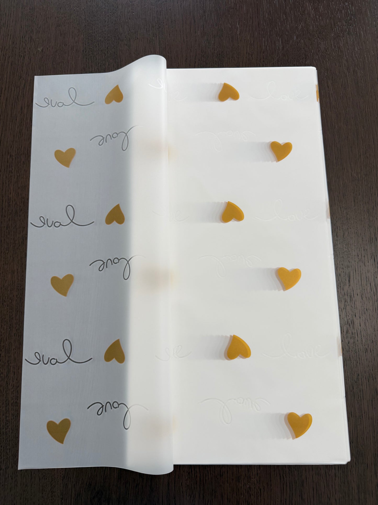 P.XL001 White -LOVE- Semi-Transparent Wrapping