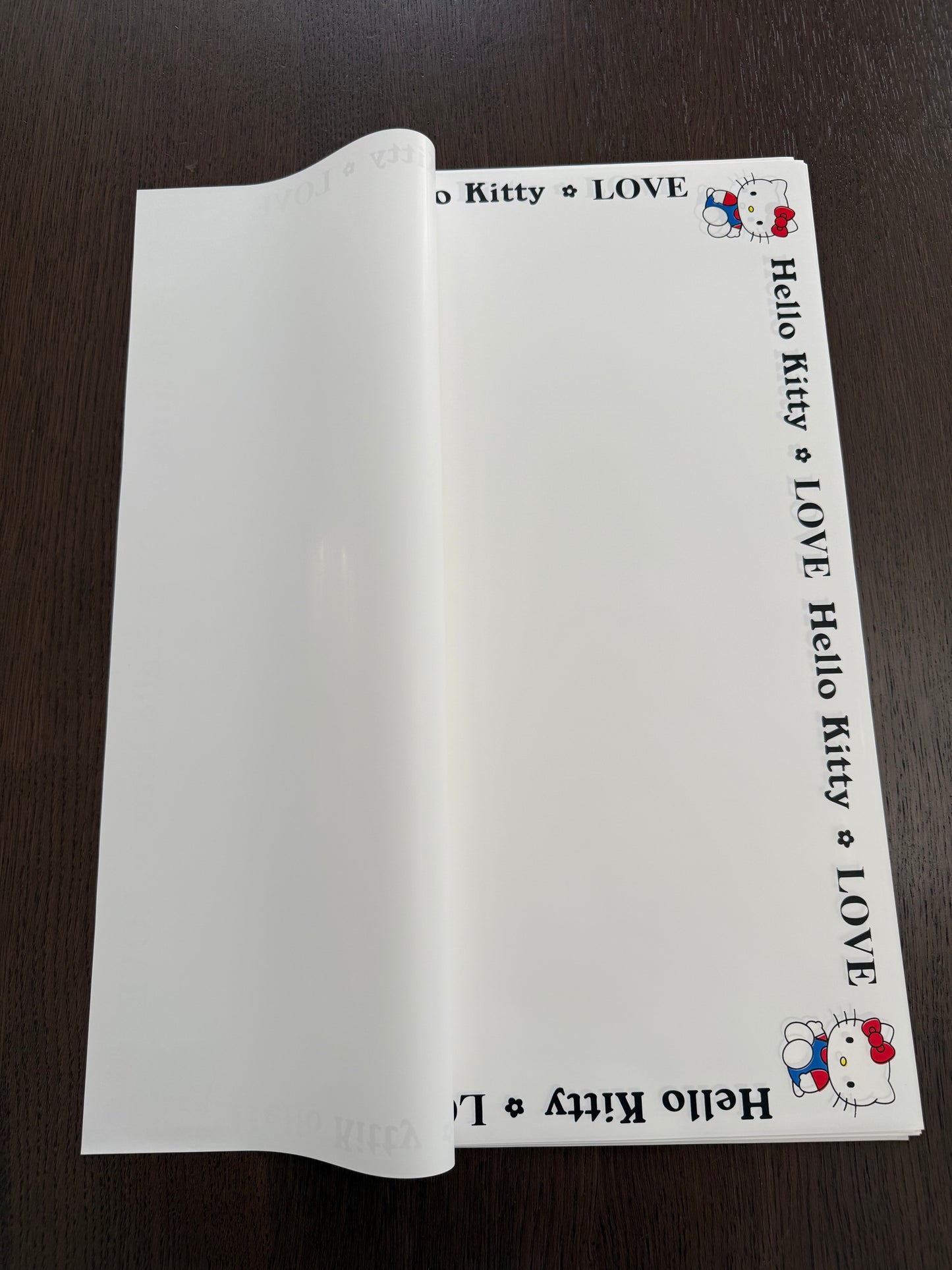 White -LOVE- Cute Cat Wrapping Paper