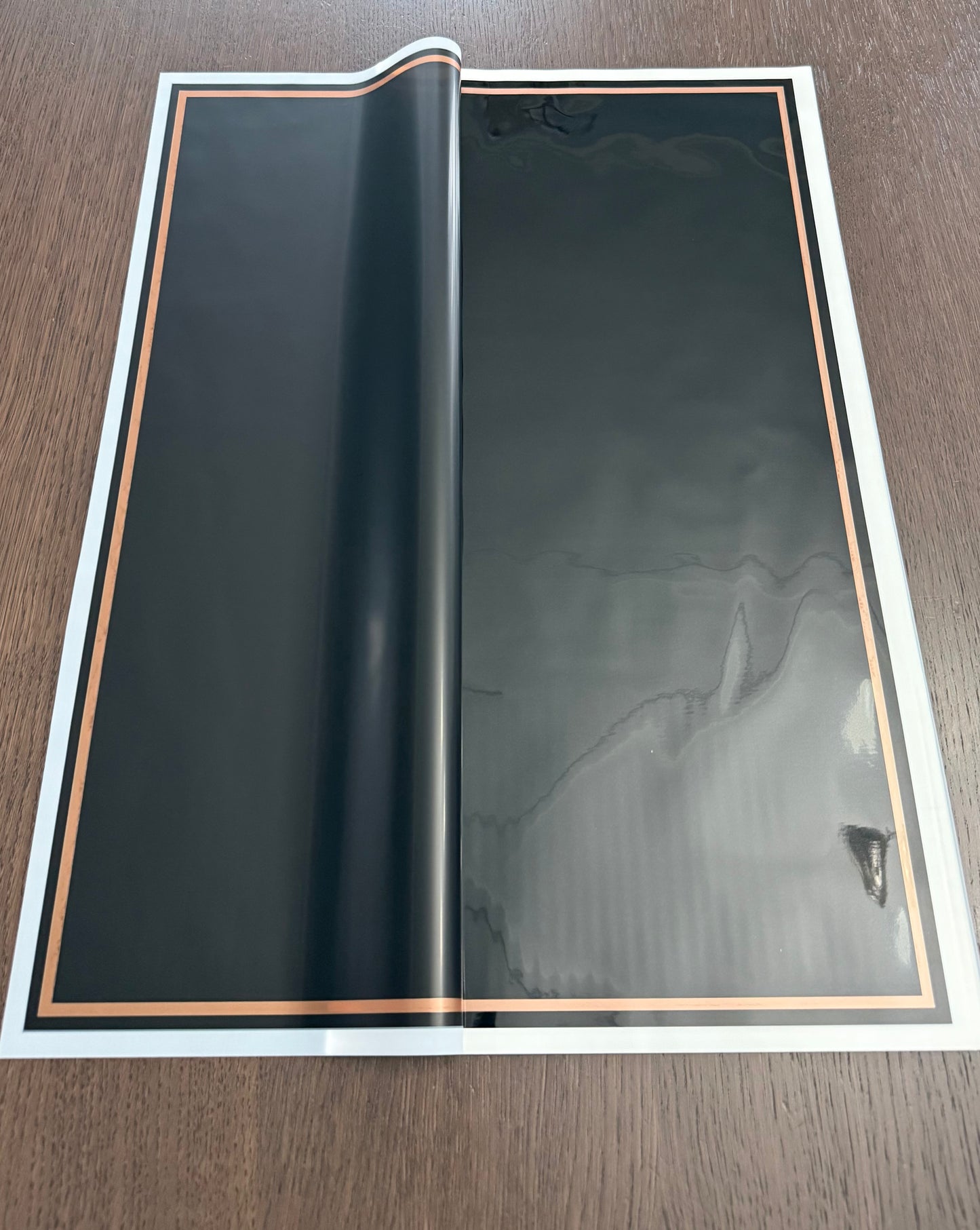 P.SJZCMGJ- Black /Rose Gold Border Wrapping Paper-