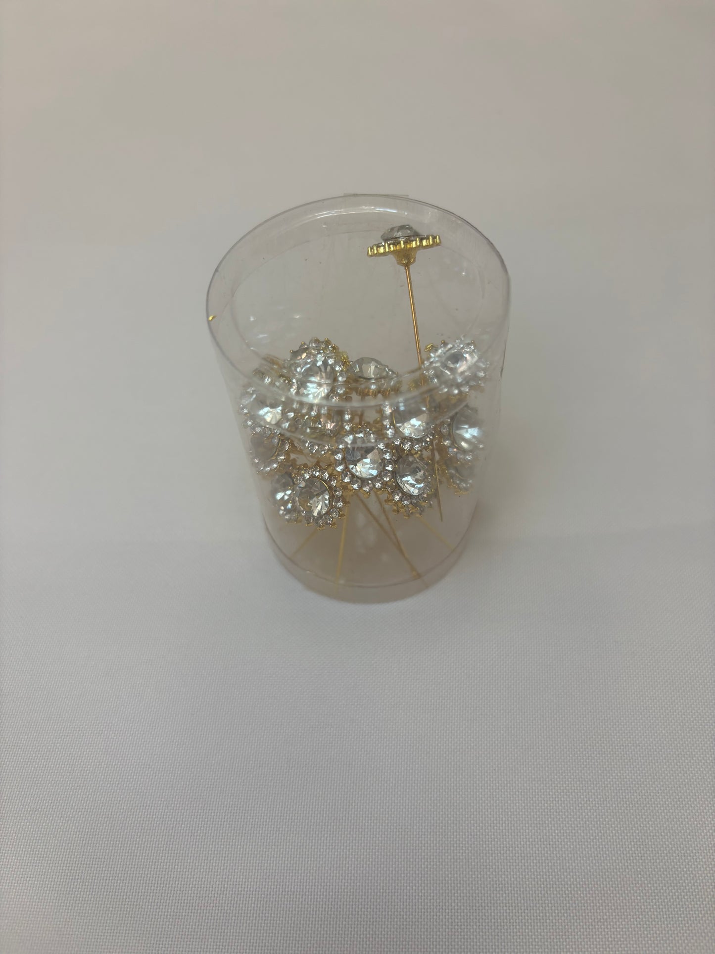 Gold Crystal Flower Pins Accessory