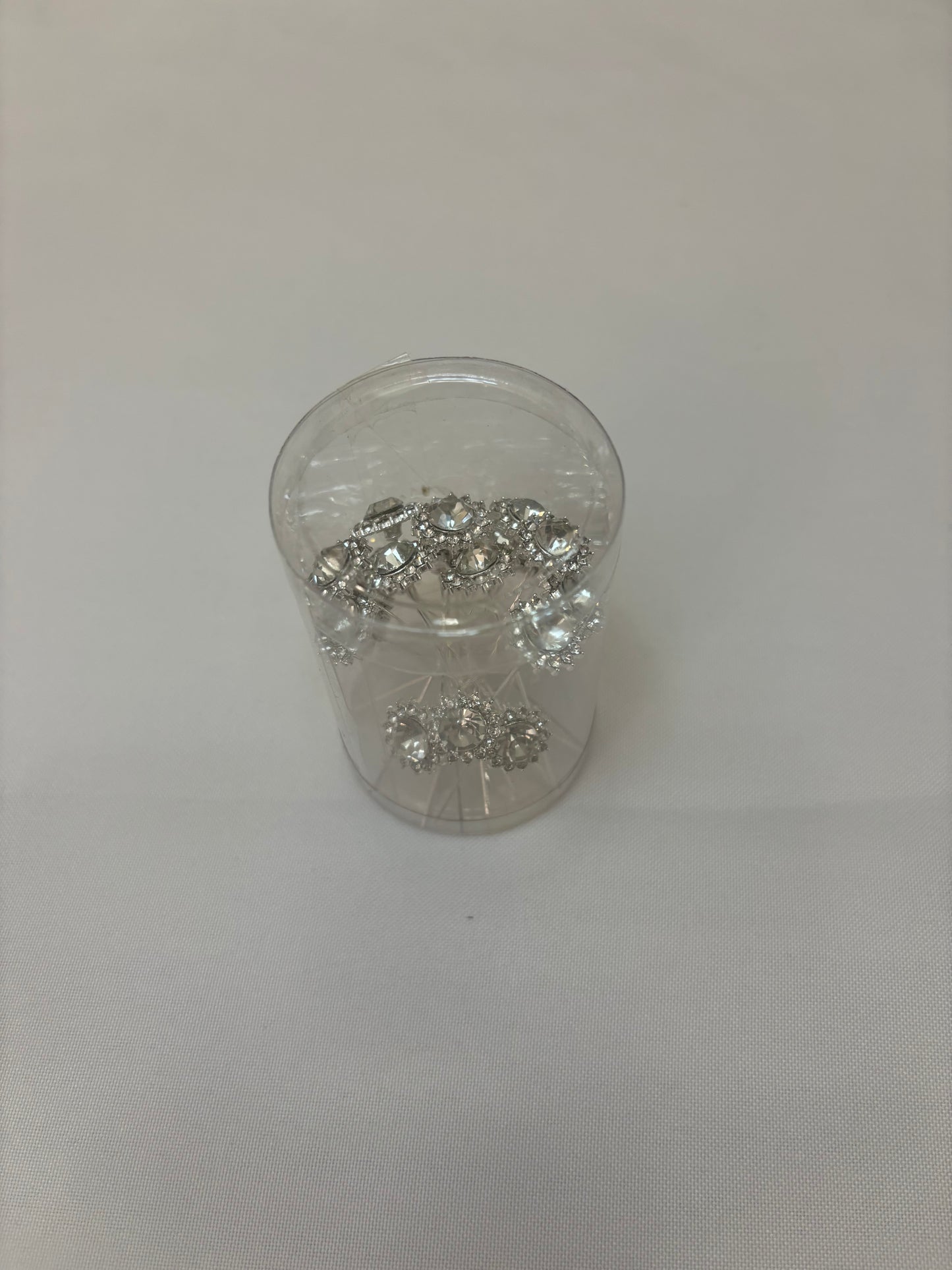 Silver Crystal Flower Pins Accessory