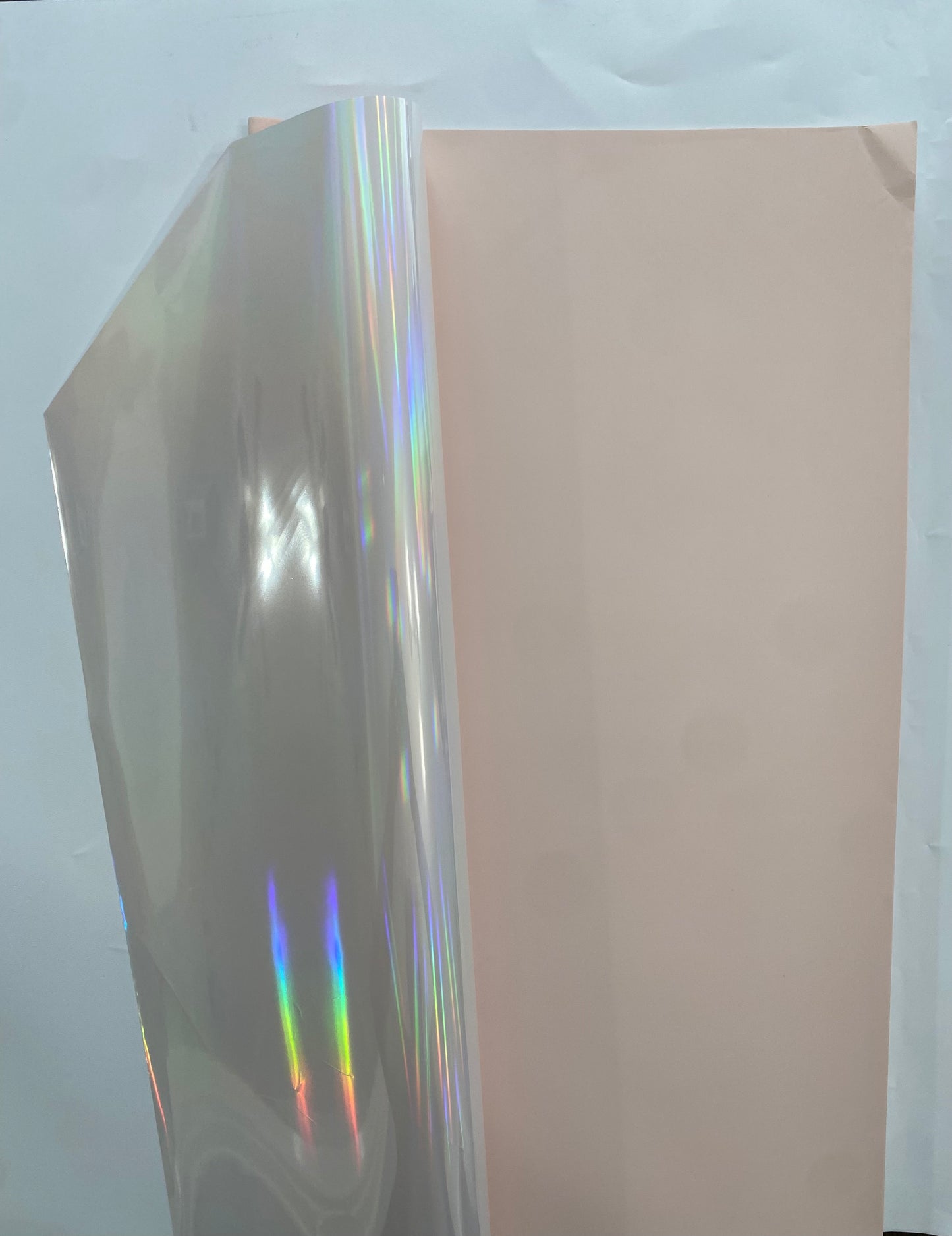 L Pink Holographic Wrapping Paper