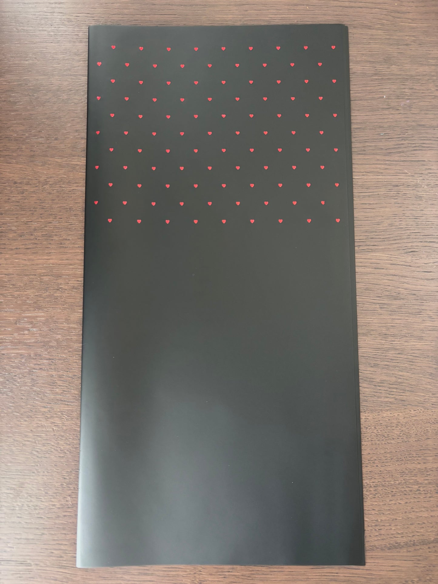 Sheer Black w/ Red Mini Hearts