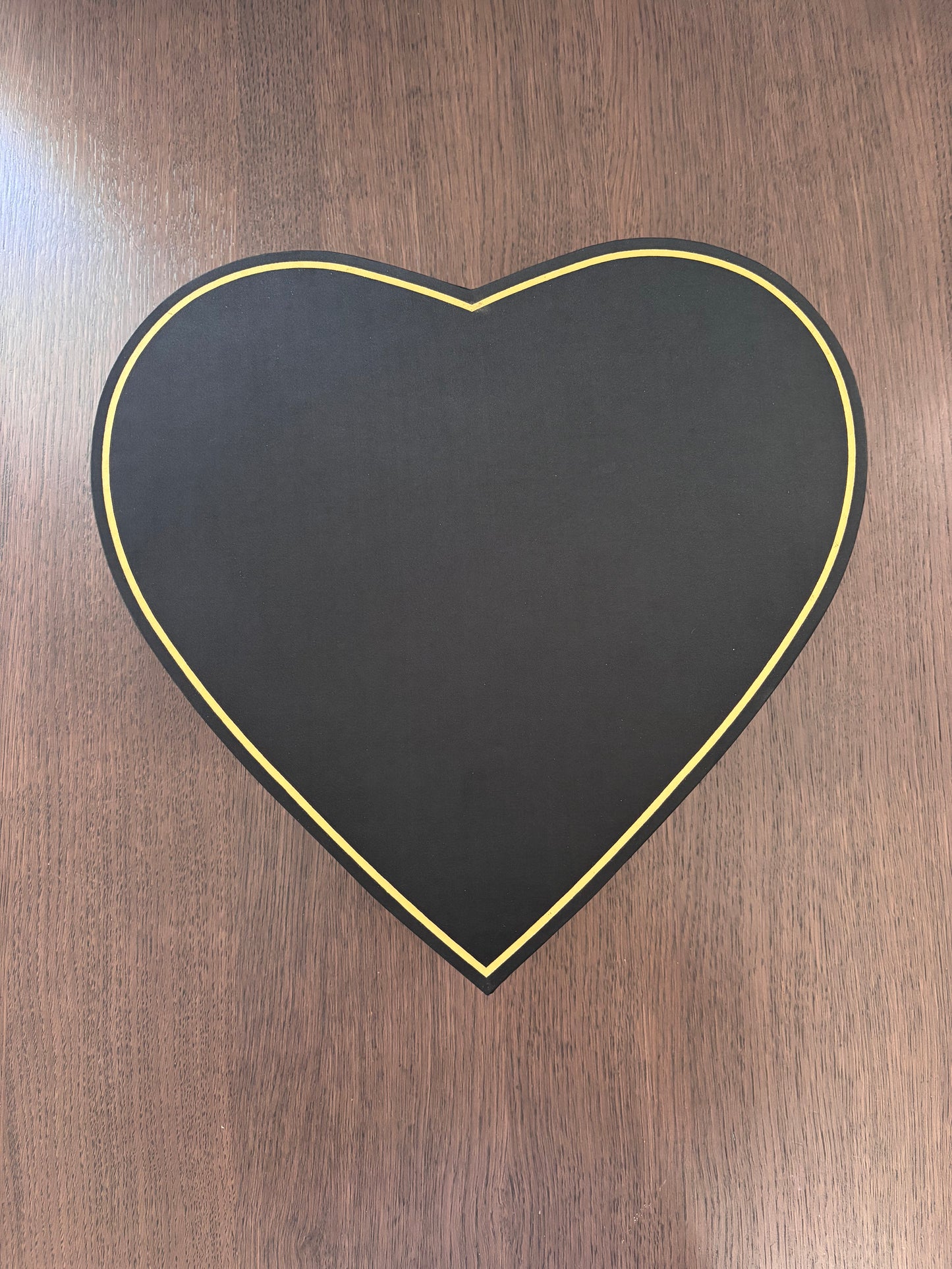 Large Heart Box w/ Gold Rim