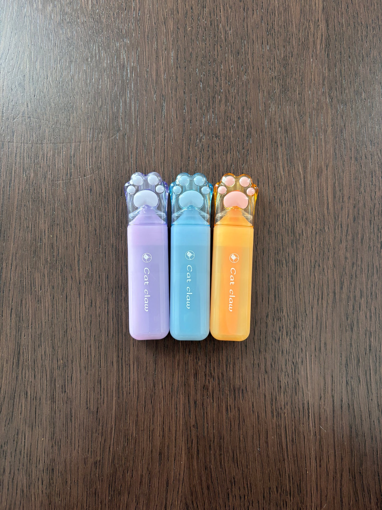 3 Pk Cat Paw Highlighters