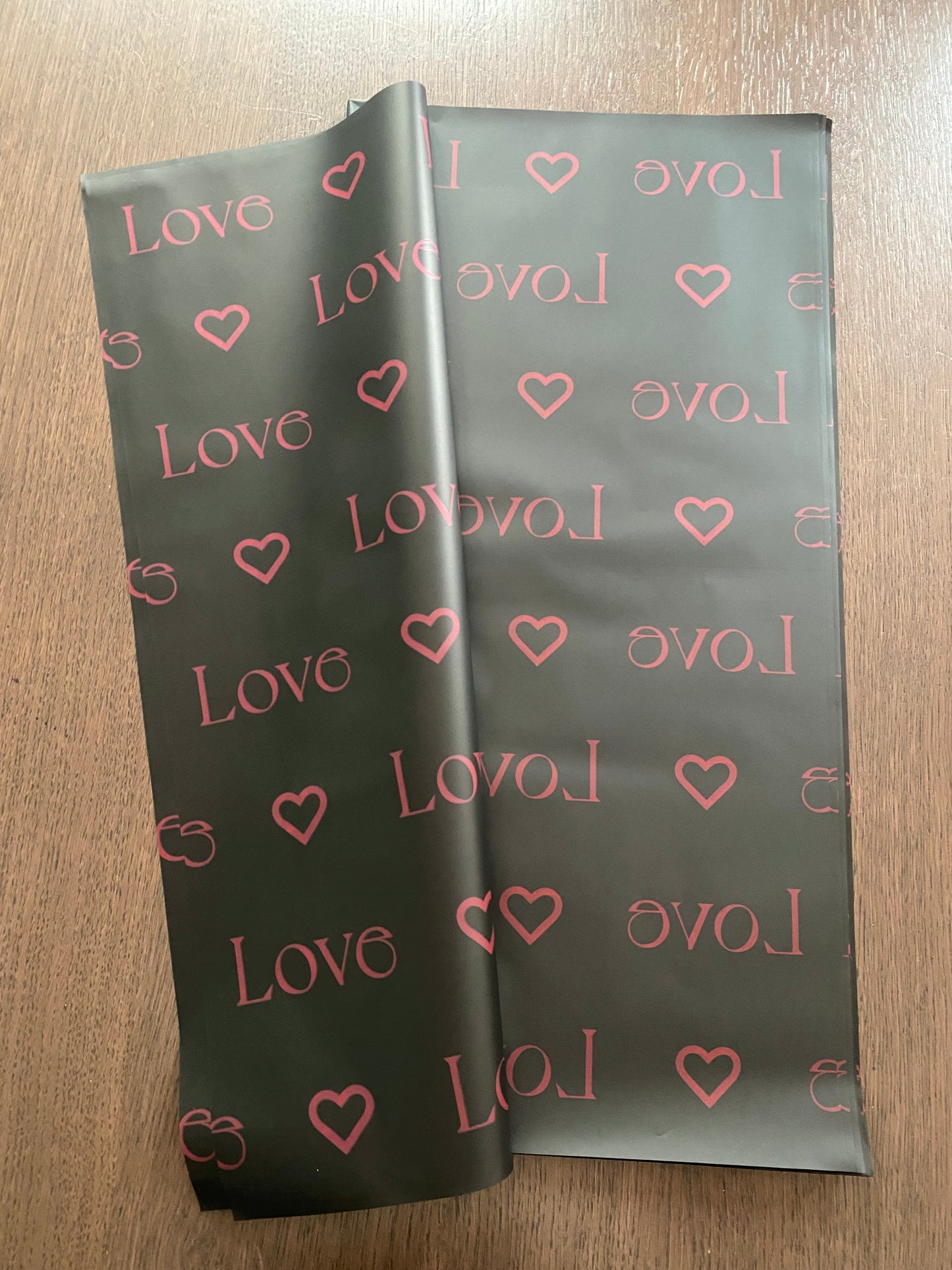 Black/Pink LOVE Wrapping Paper