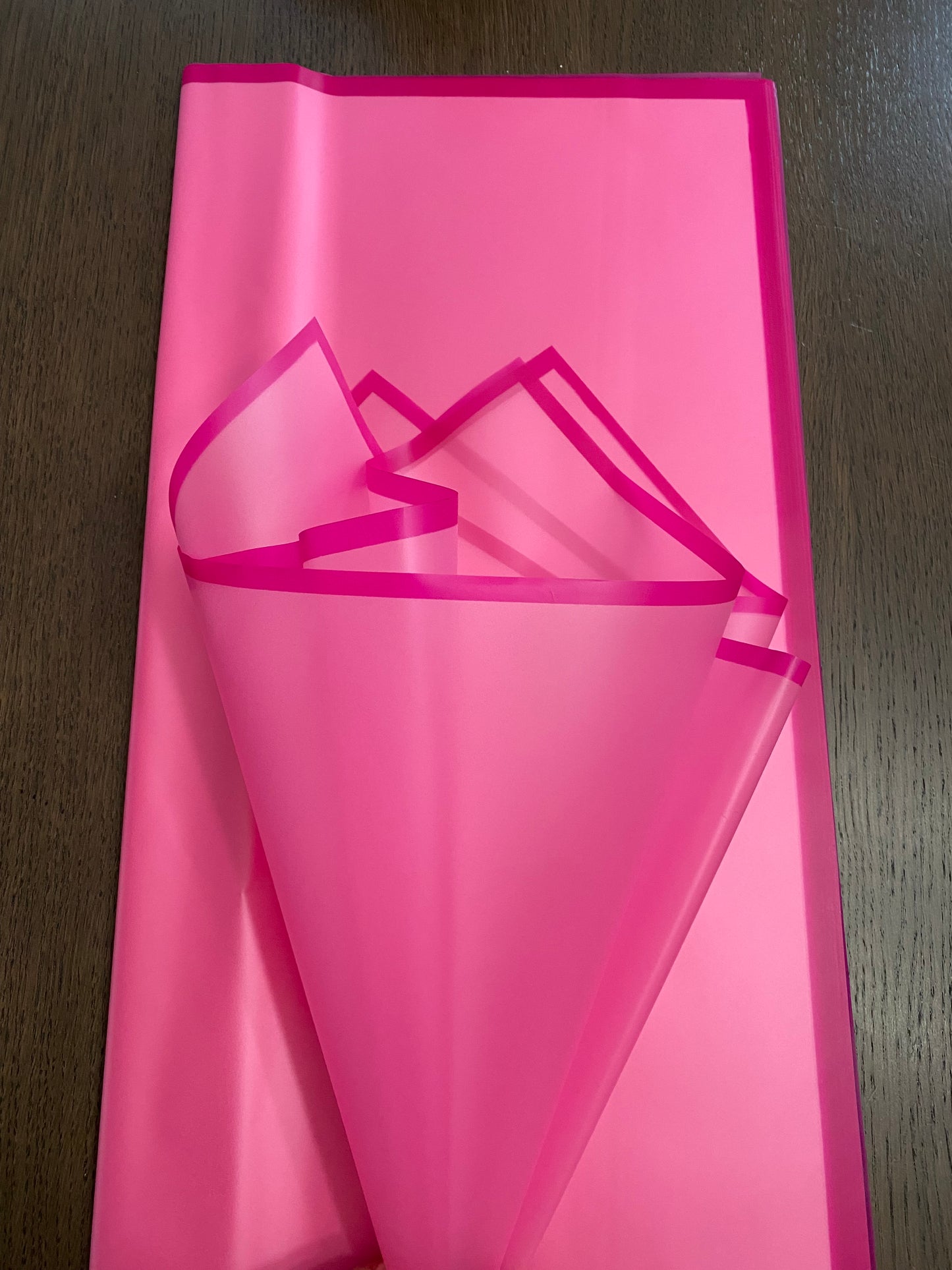 Sheer Hot Pink Border Wrapping Paper