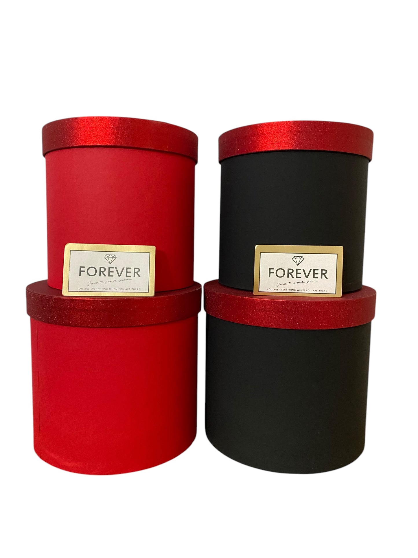 Red Cylinder Flower Box