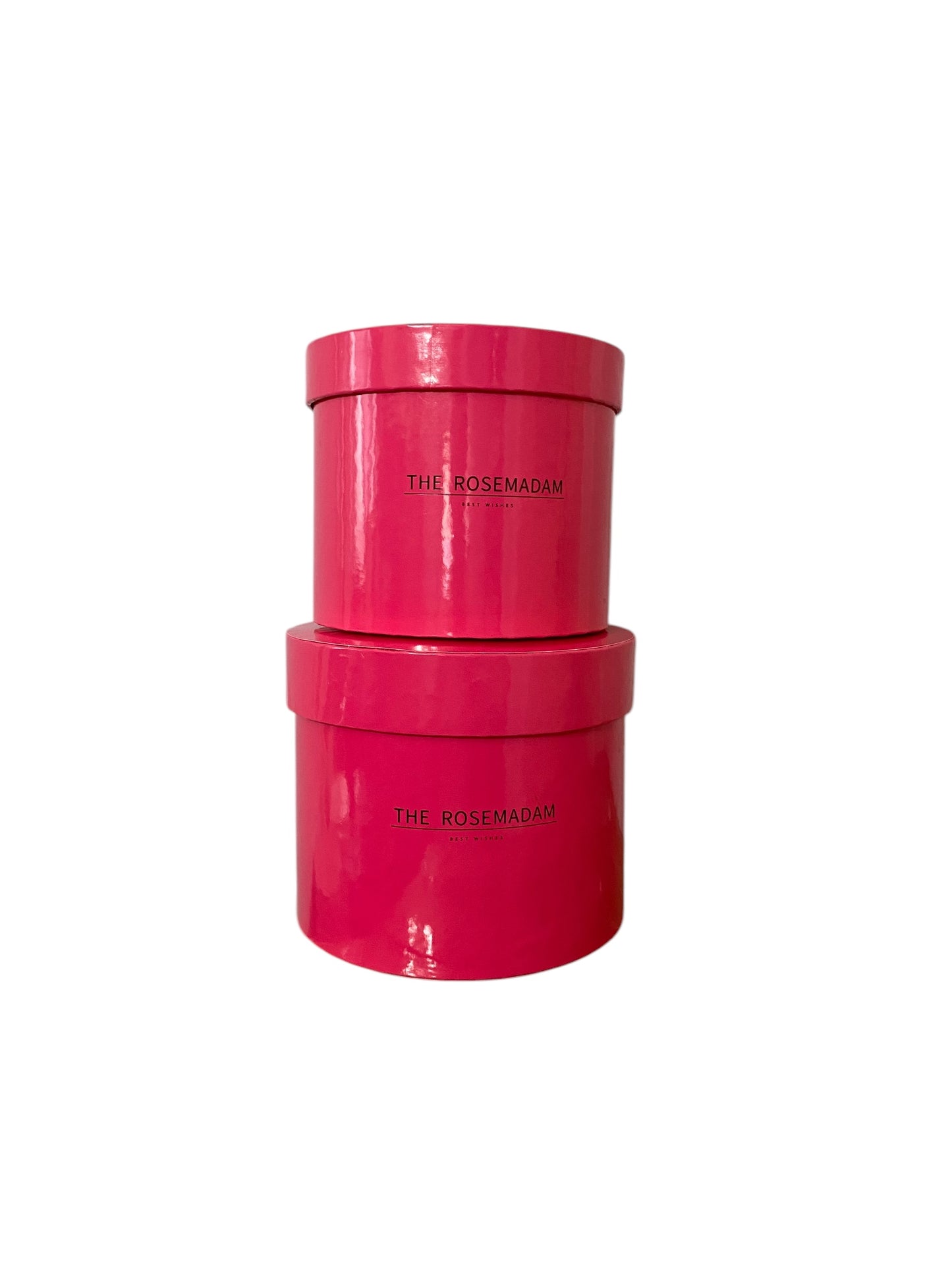 2pc Set "The Rose Madam" Hot Pink Flower Box