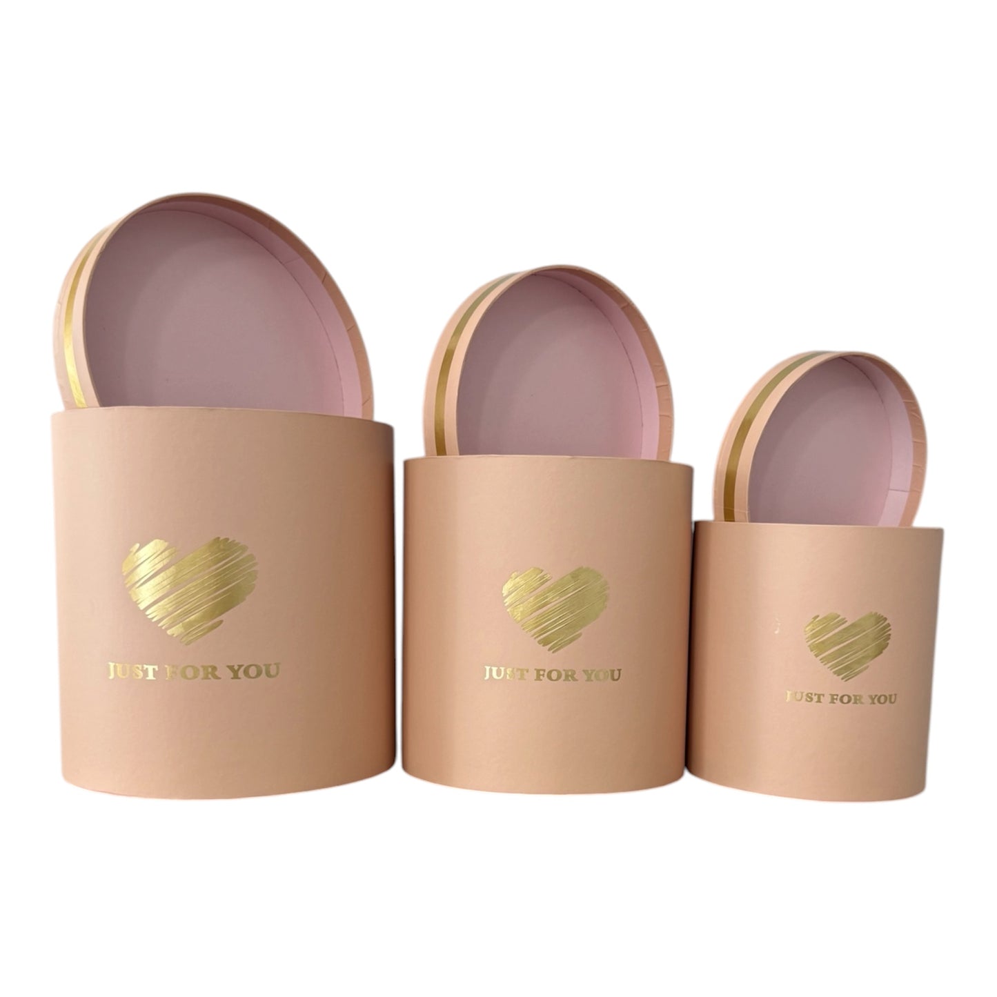 3pc Set Pink -Just For You- Flower Box