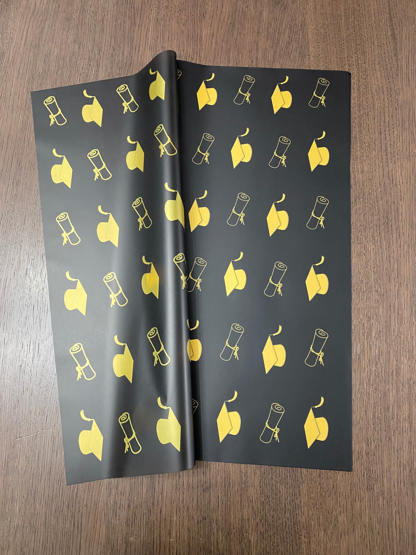 P.HSZ-BYJ Black Graduation Wrapping Paper