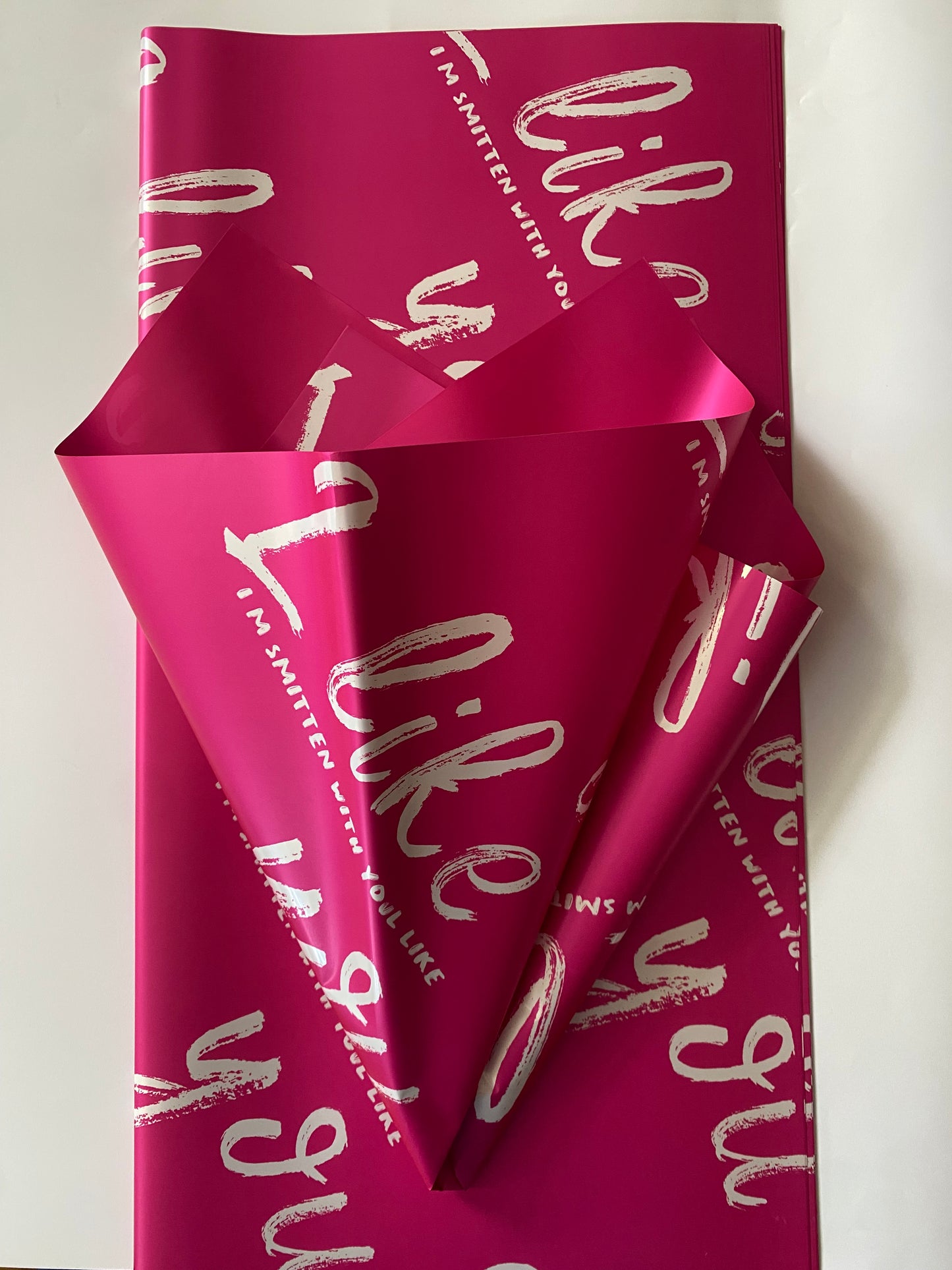 Hot Pink “ I like you” Wrapping Paper