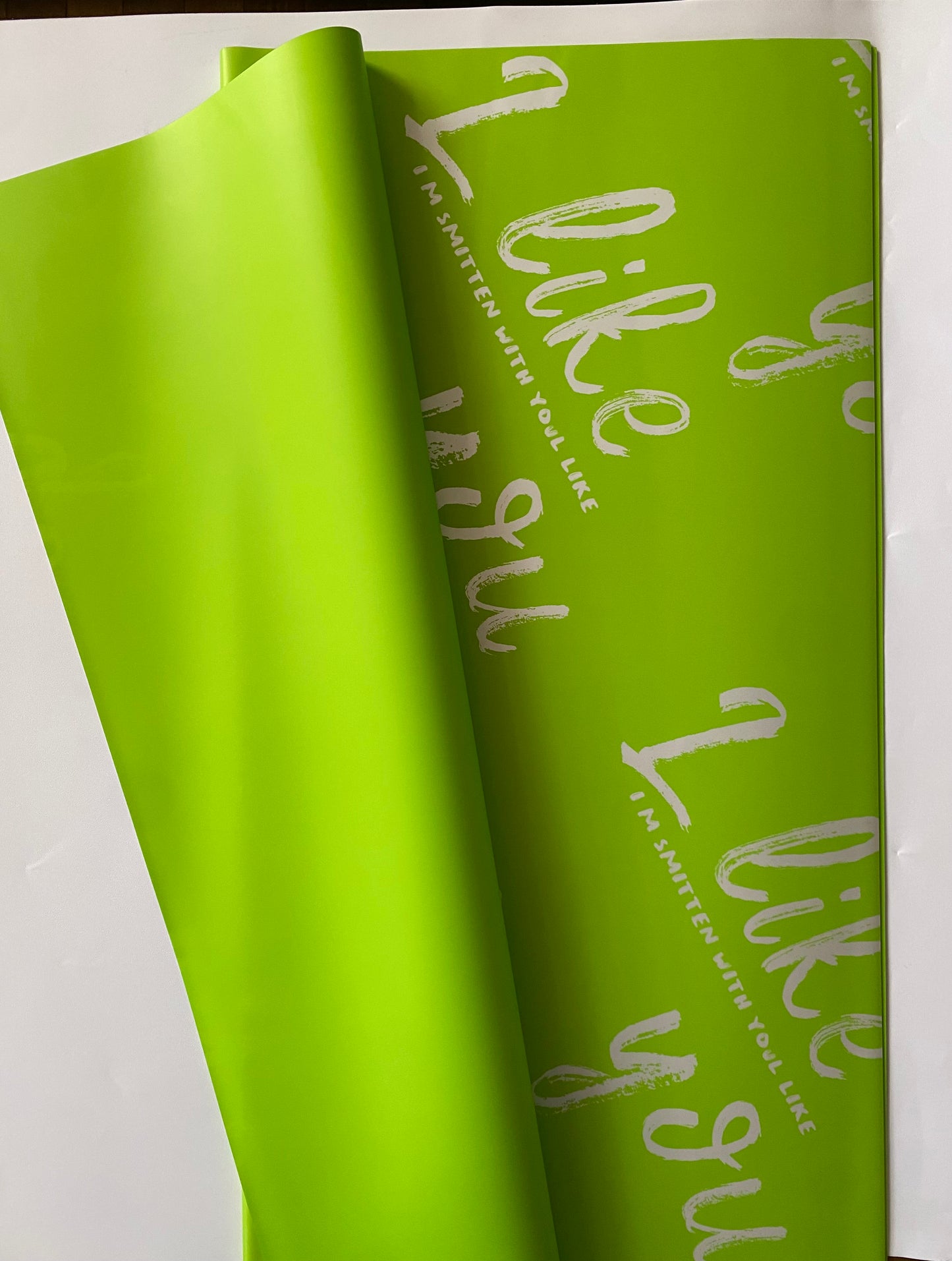 Green “I like you” Wrapping Paper