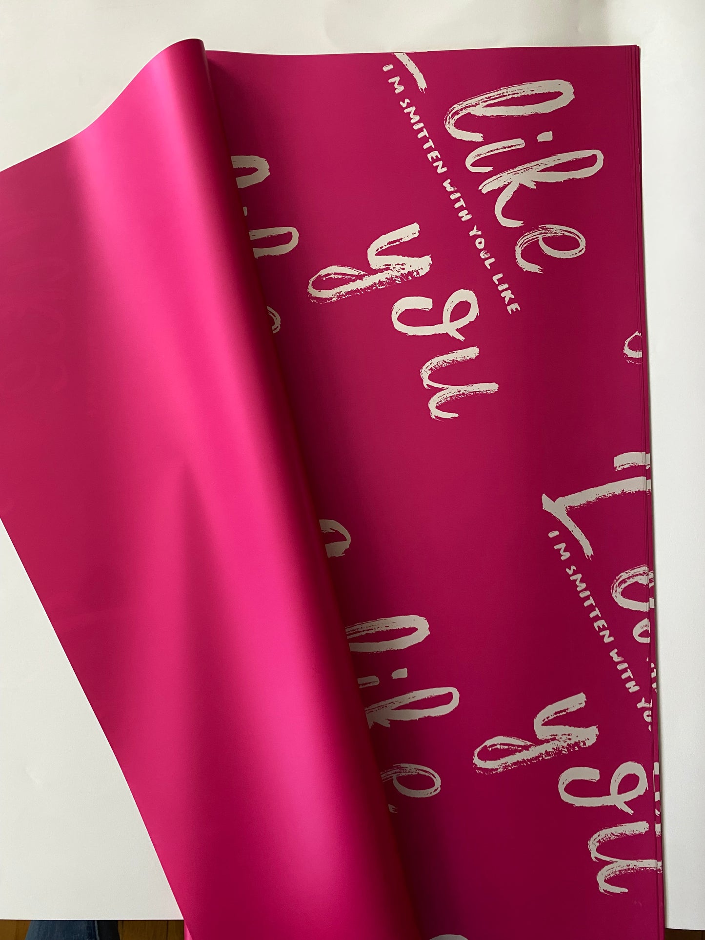 Hot Pink “ I like you” Wrapping Paper
