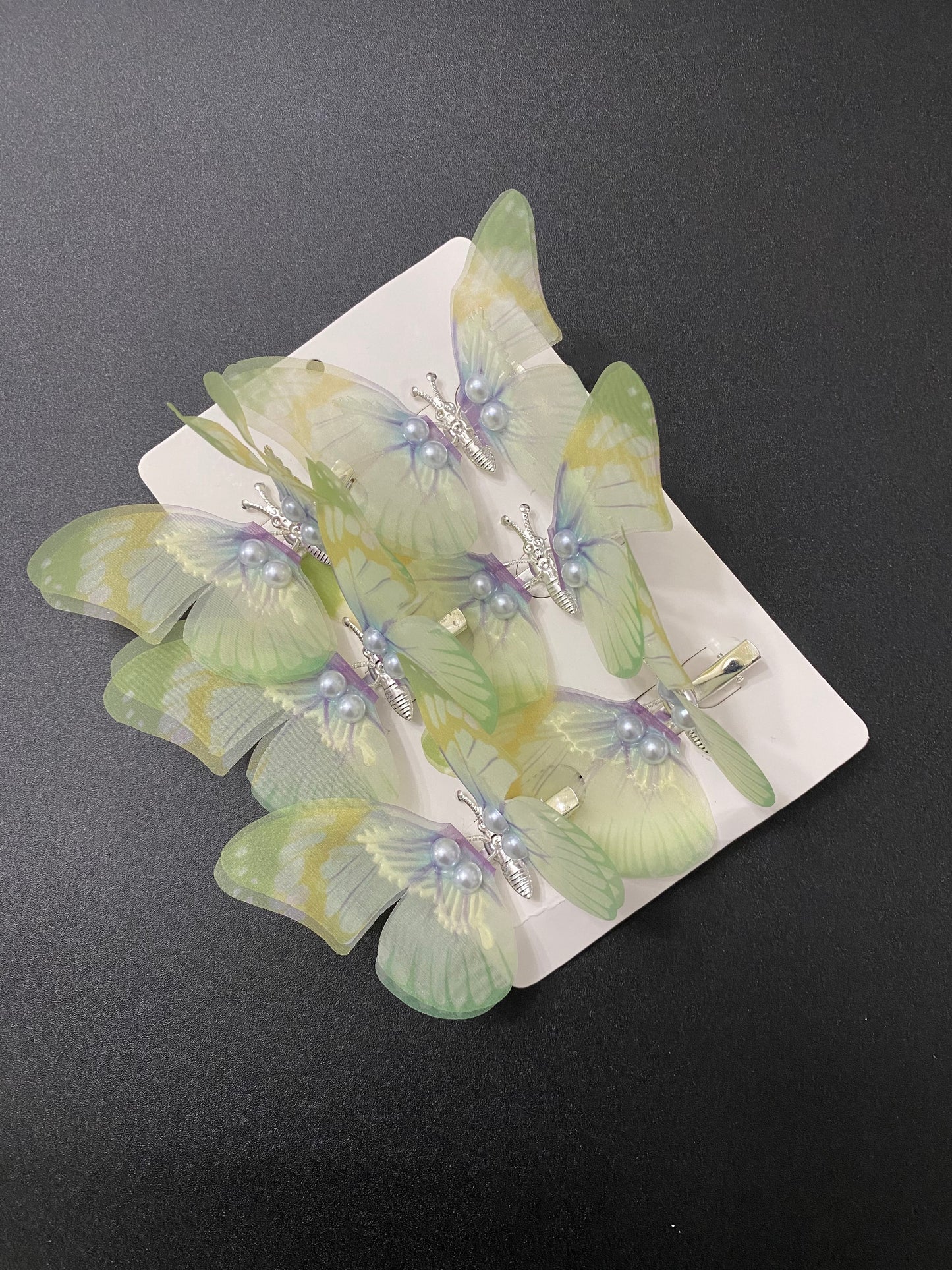 Green 3D Butterfly Clip
