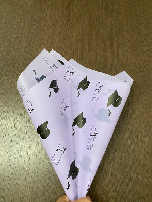 P.HSZ-BYJ Purple Graduation wrapping paper