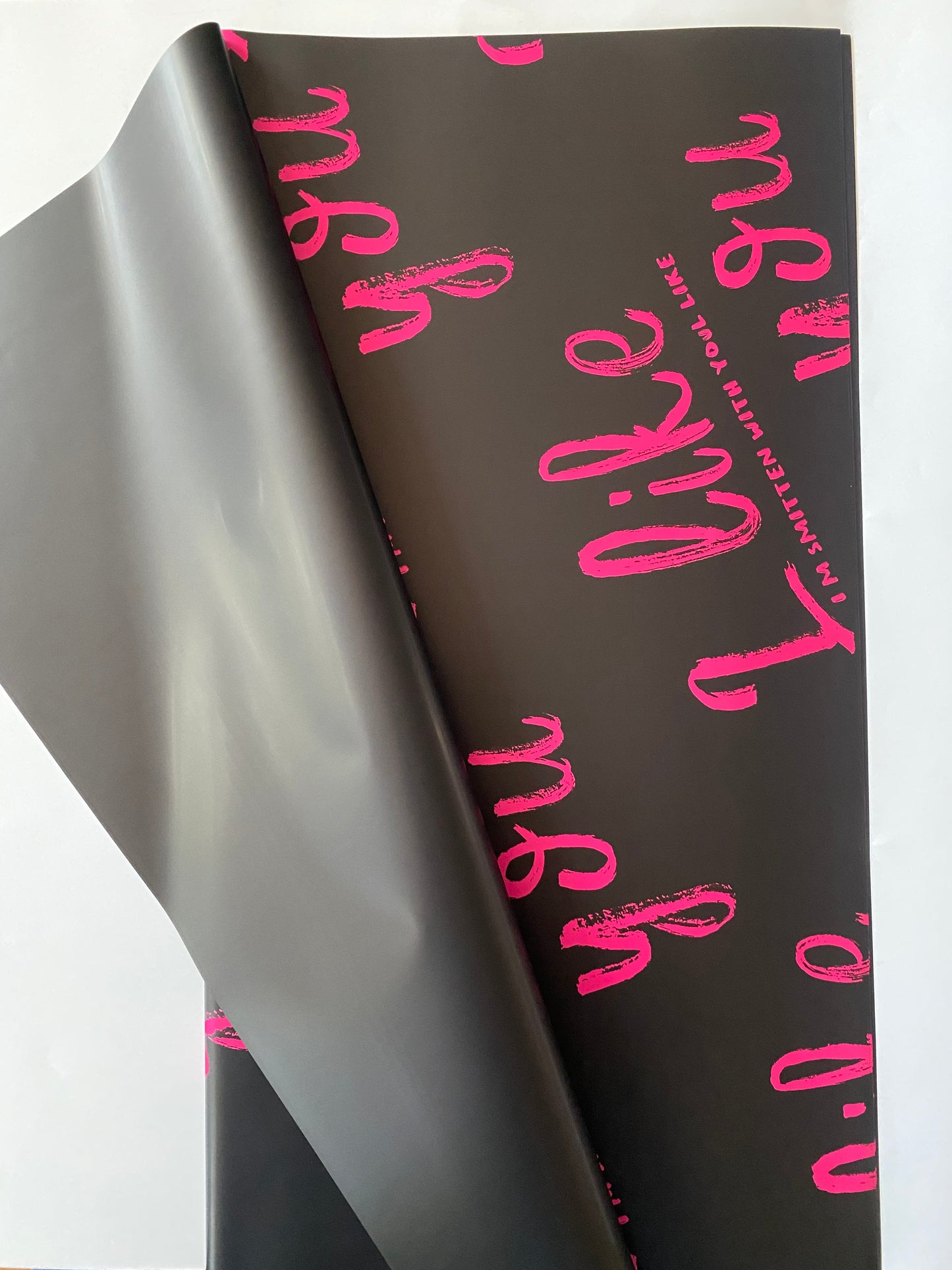 Black “I like you” Wrapping Paper