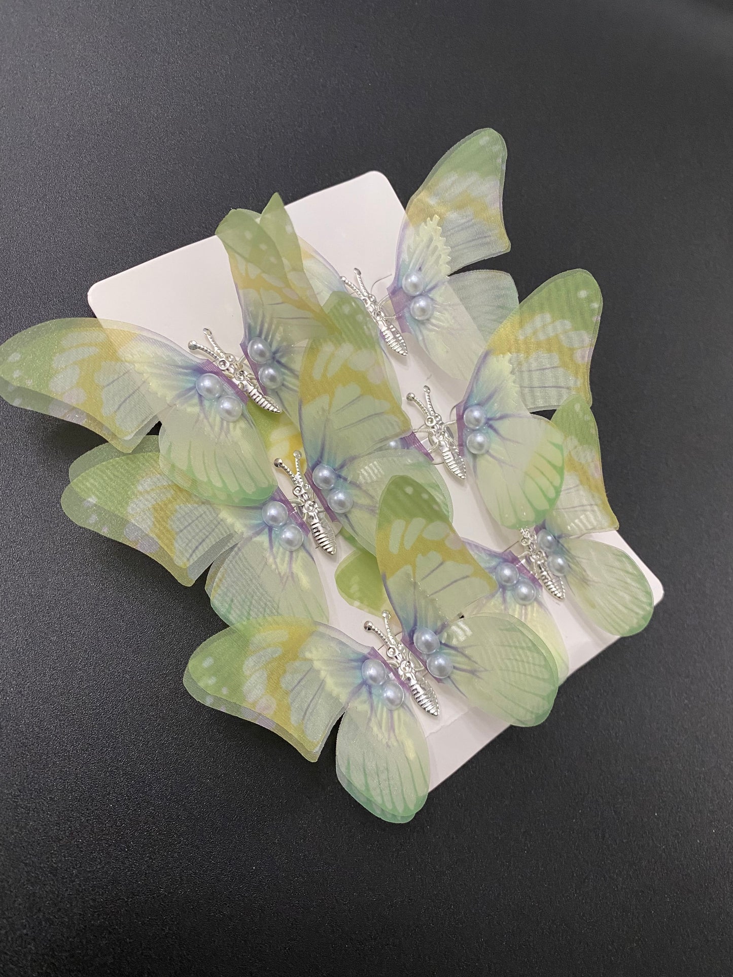 Green 3D Butterfly Clip