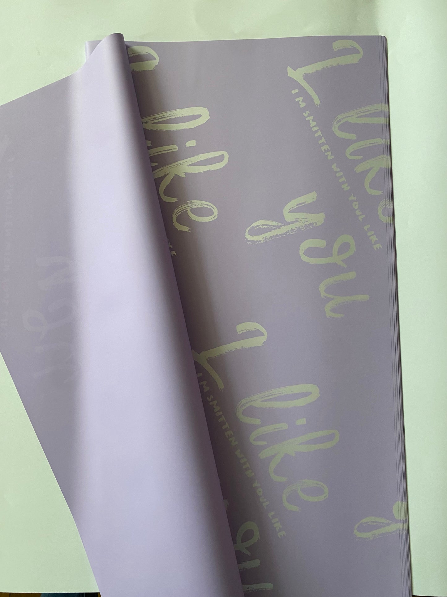Lavender “ I like you” Wrapping Paper