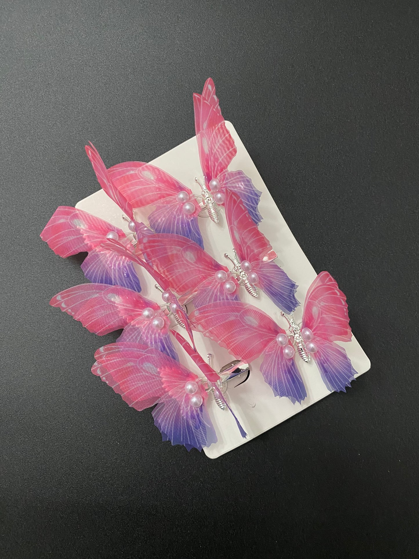 Purple 3D Butterfly Clip