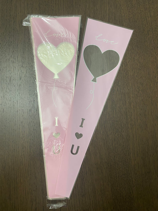 Single Rose Sleeve 50pc pack