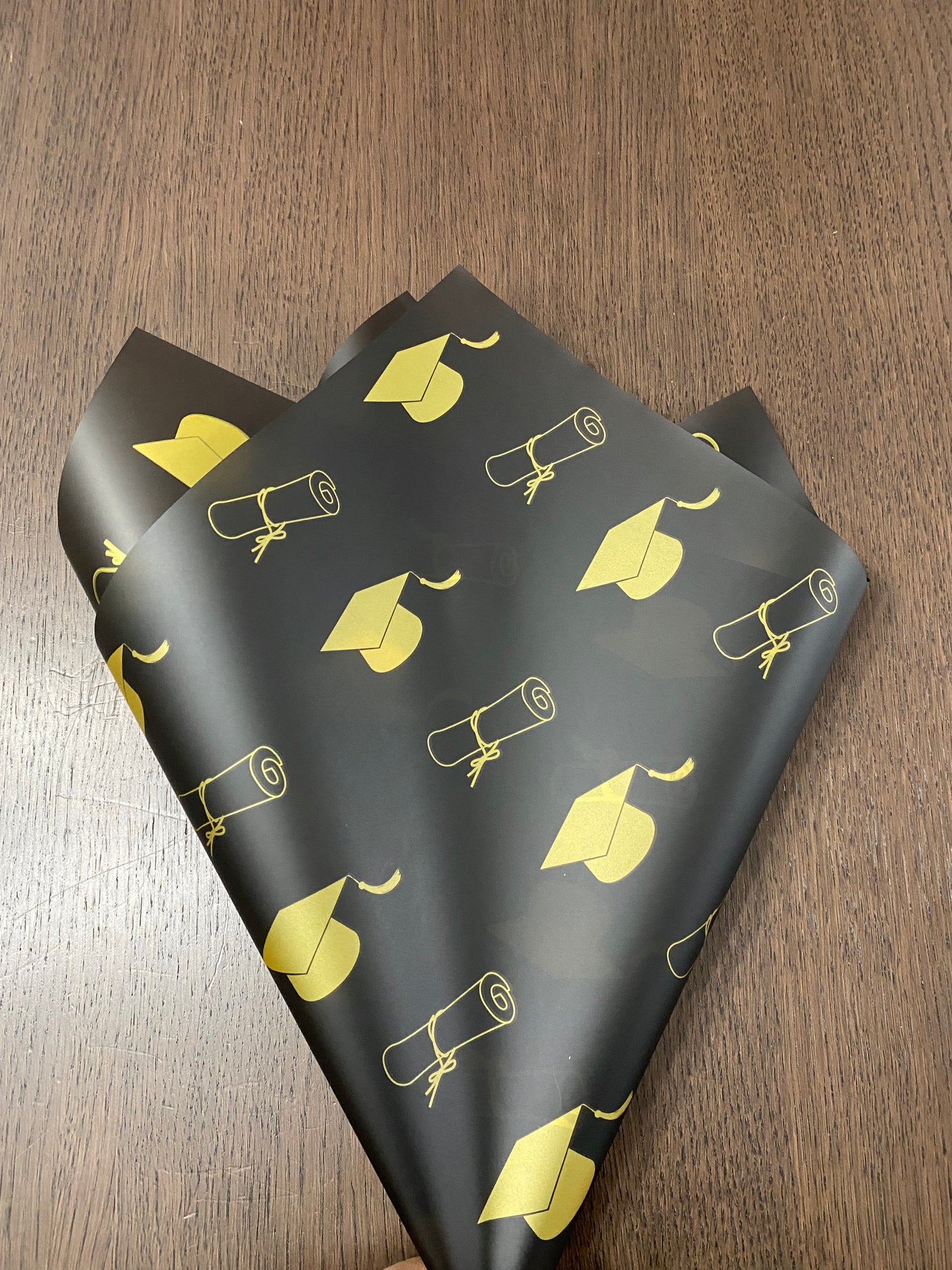 P.HSZ-BYJ Black Graduation Wrapping Paper