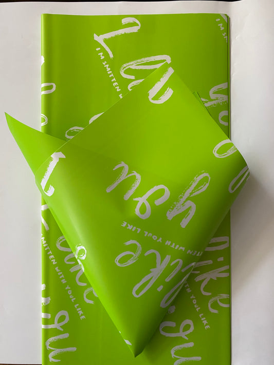 Green “I like you” Wrapping Paper