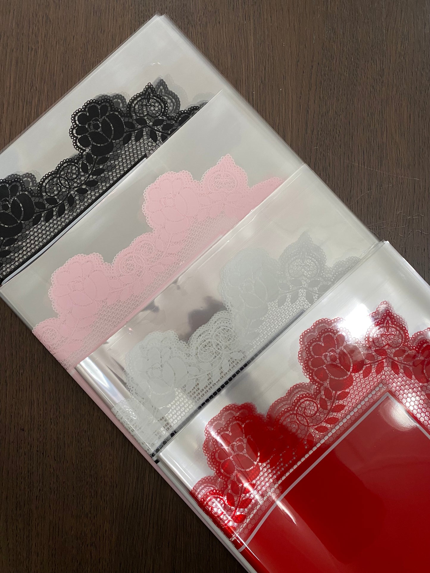 Pink Rose Lace Print Wrapping Paper