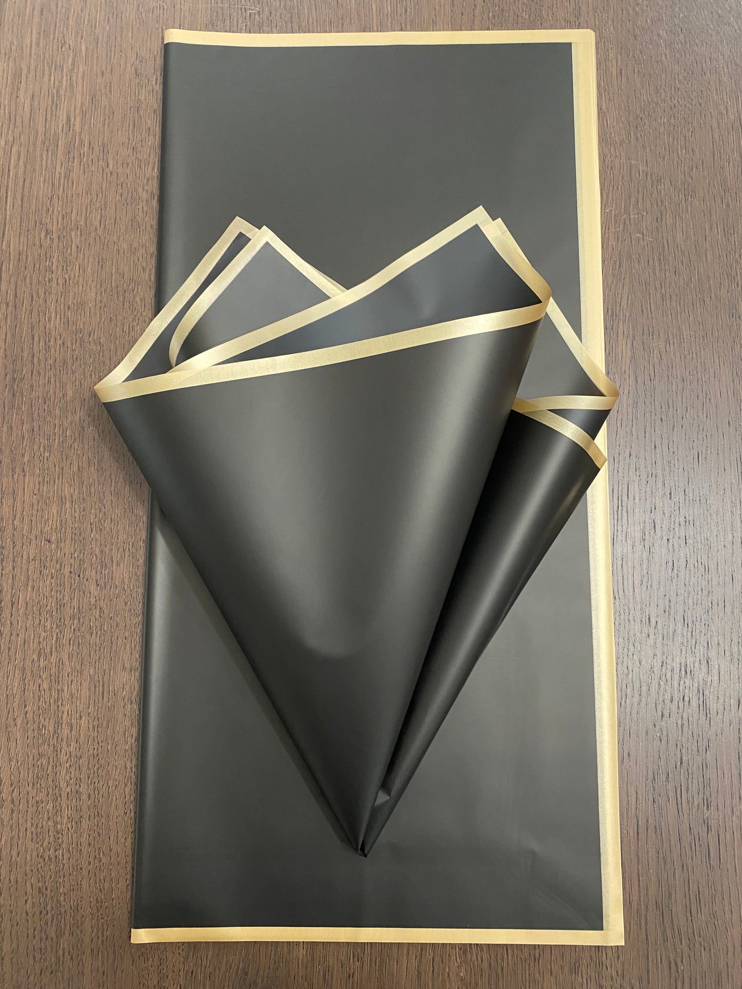 Black Gold Border Wrapping Paper
